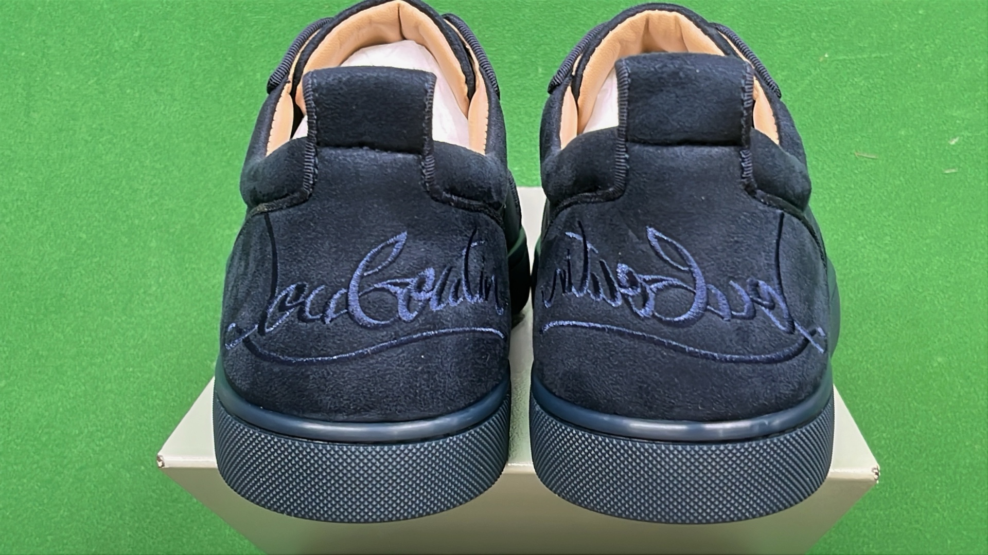 Navy Blue Suede Sneakers for Men