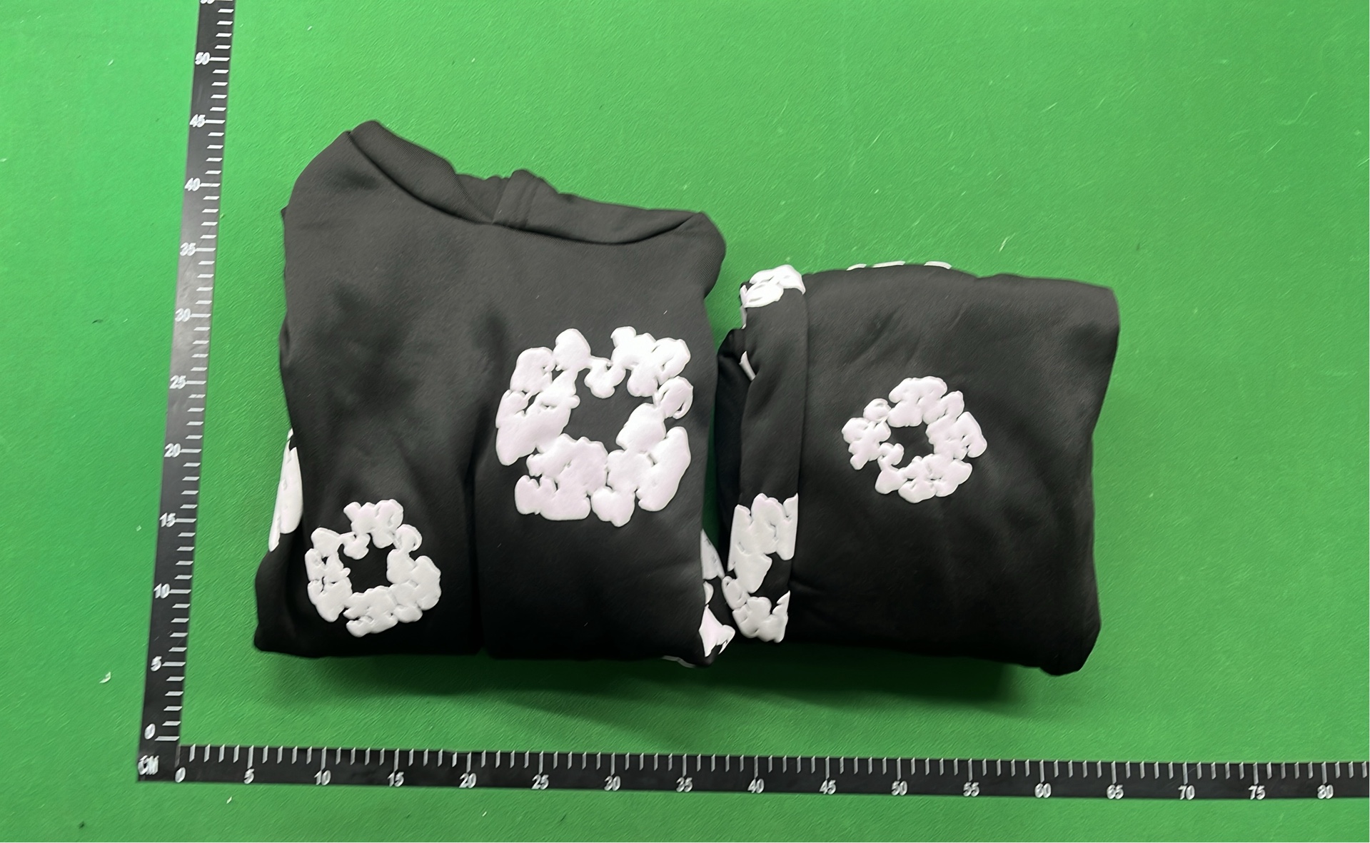 Red Floral Print Hoodie with White Pattern
