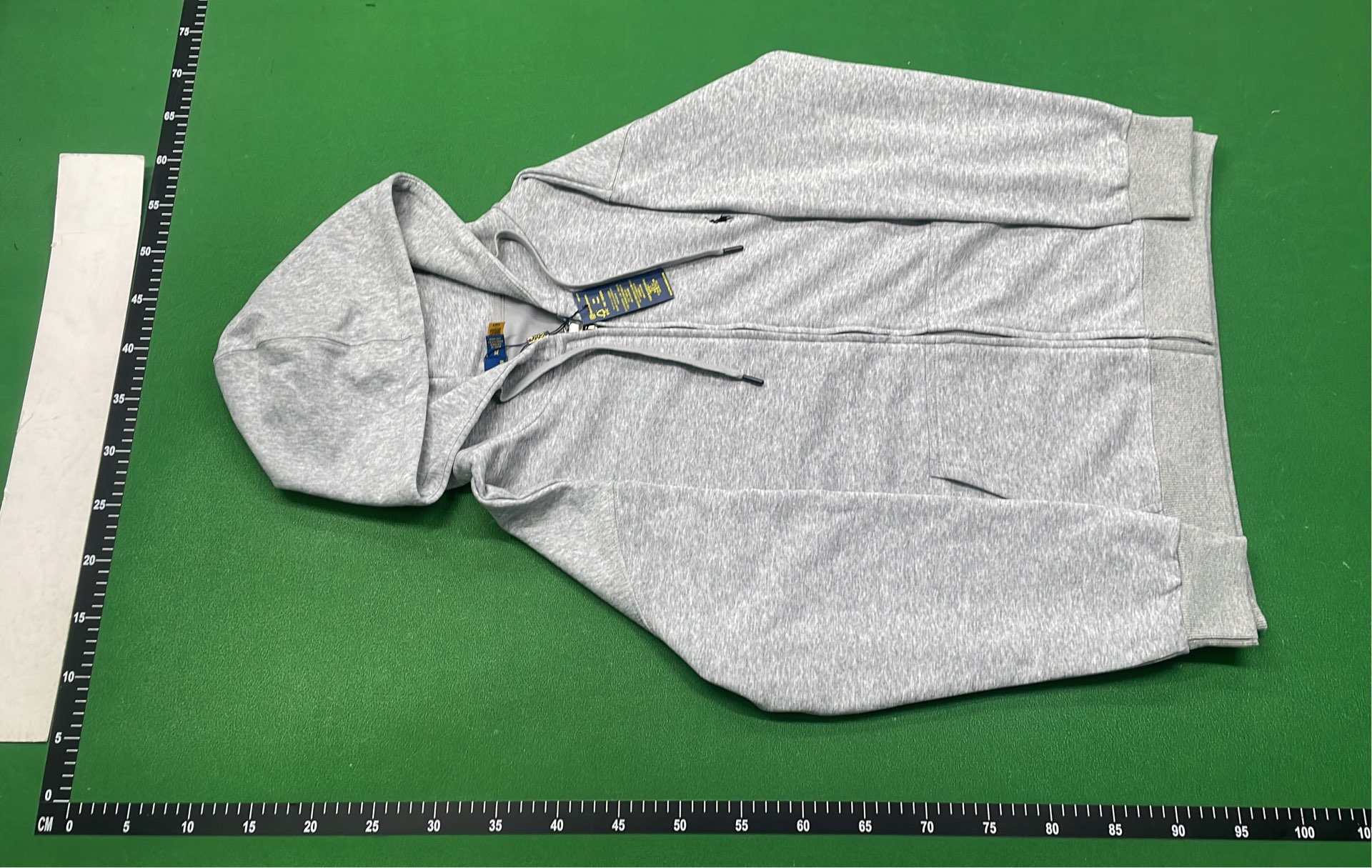 Black Full-Zip Hoodie with Pony Logo