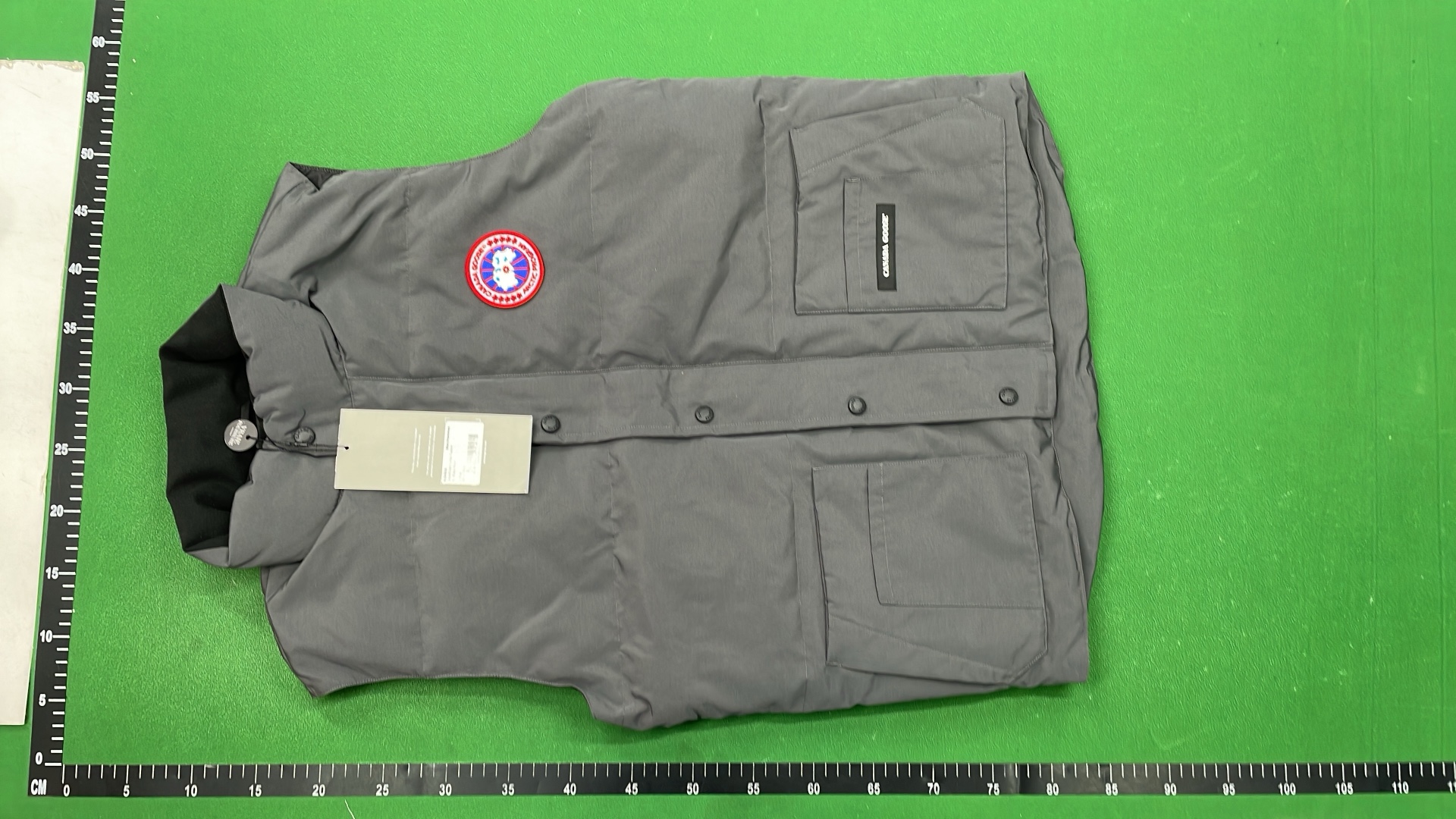 Canada Goose Men's Down Vest - Grey Puffer Vest with Logo