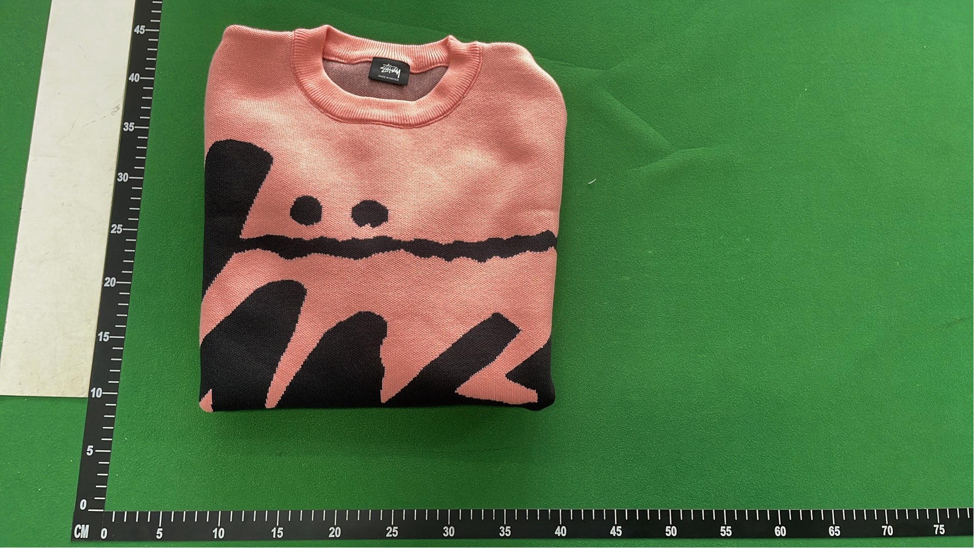 Stussy Black Oversized Crewneck Sweatshirt