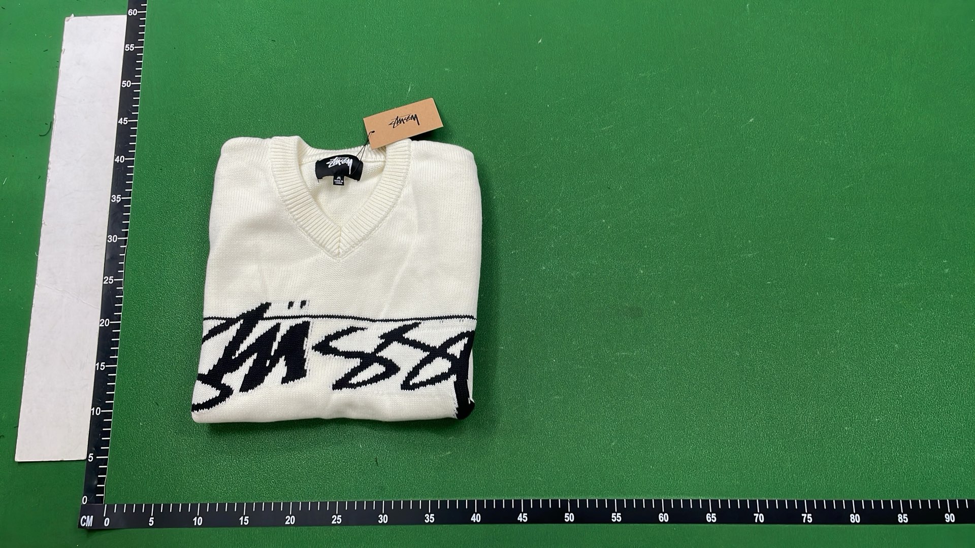 Stussy Black Oversized Crewneck Sweatshirt