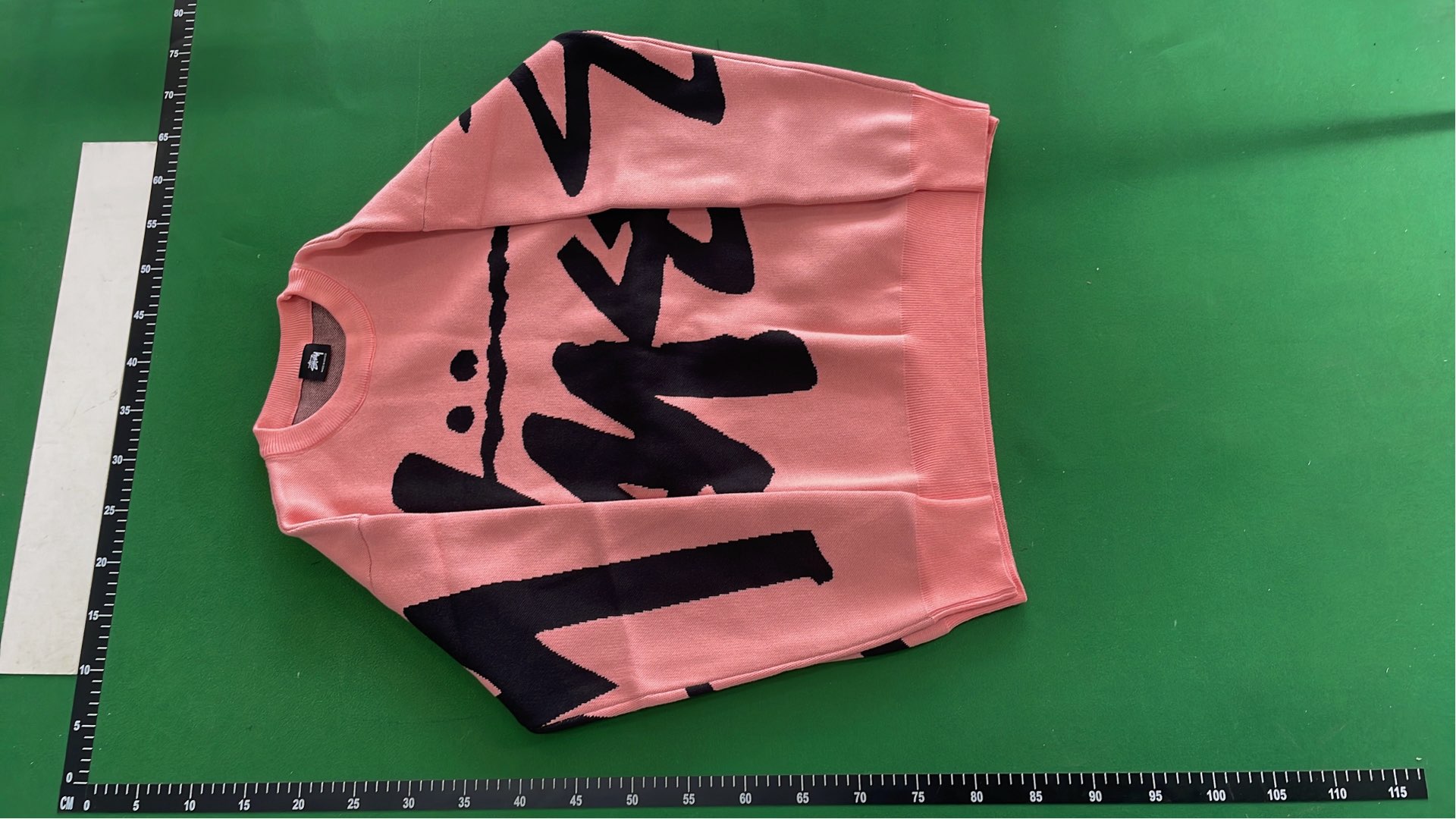 Stussy Black Oversized Crewneck Sweatshirt