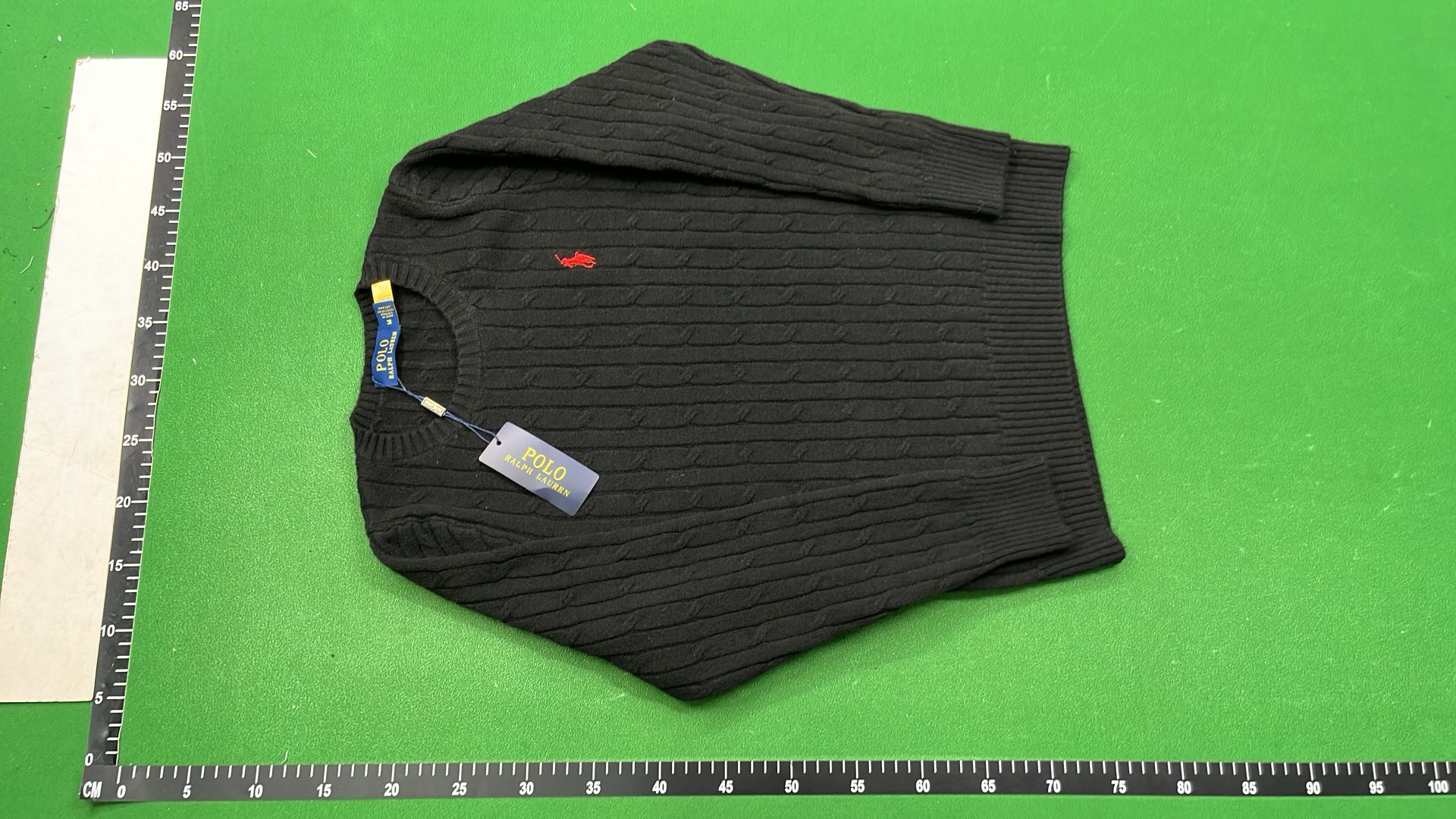 Men's Light Blue Cable Knit Sweater