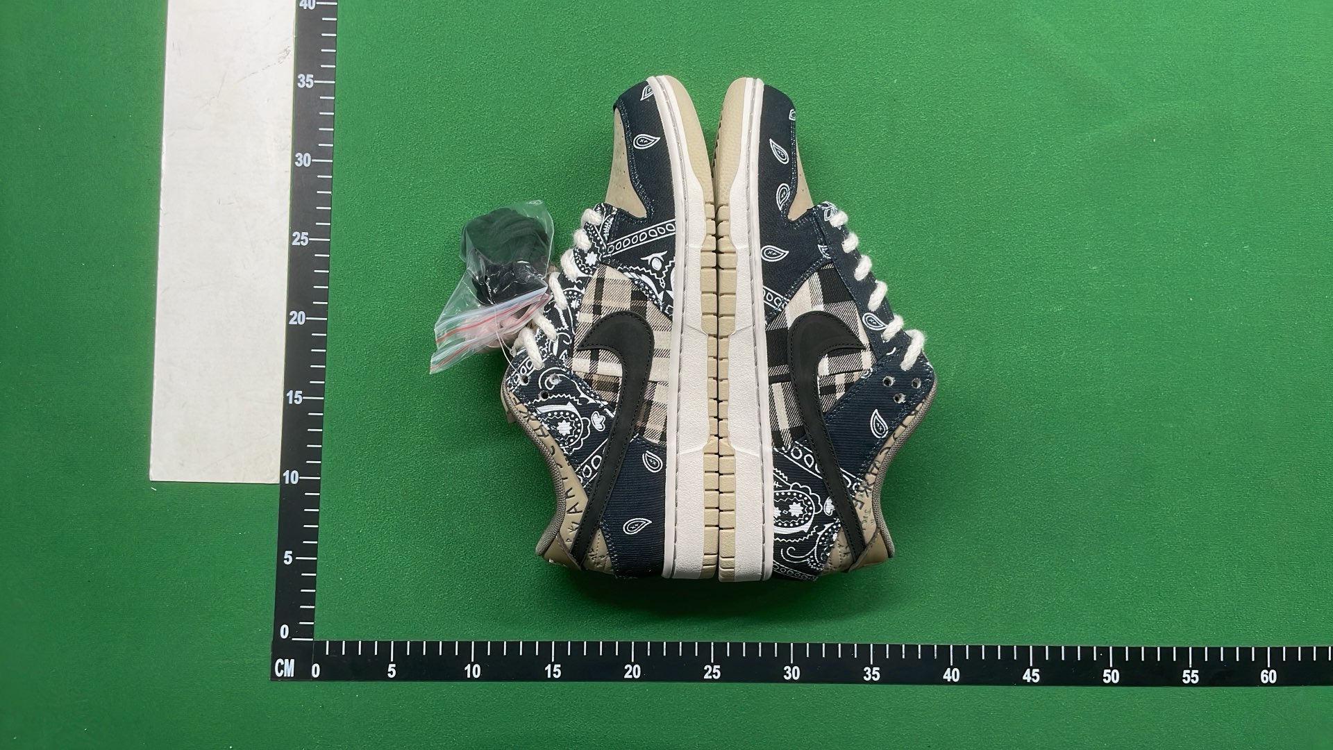 Nike Dunk Low Paisley Plaid Black White Beige Sneakers
