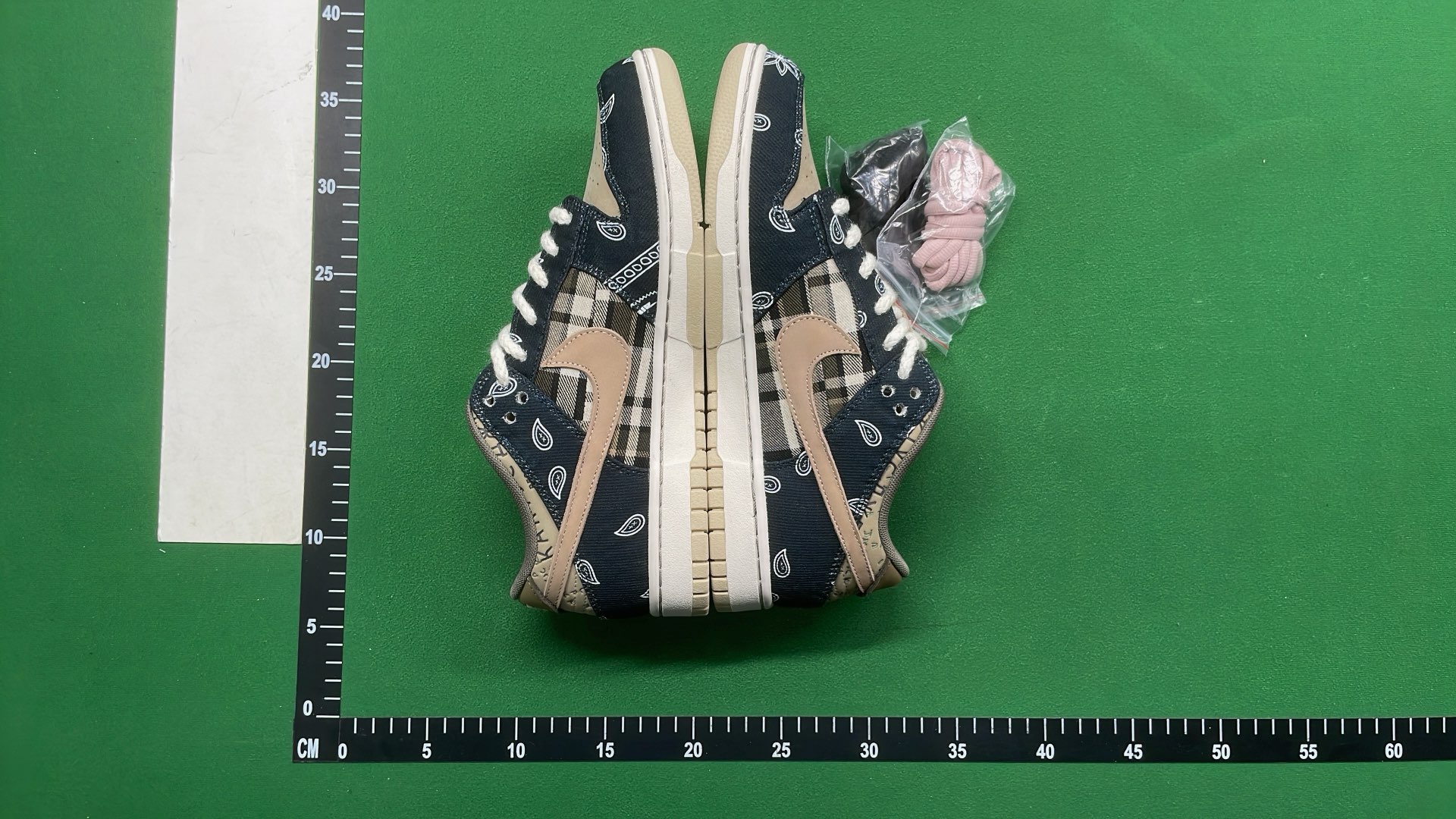 Nike Dunk Low Paisley Plaid Black White Beige Sneakers