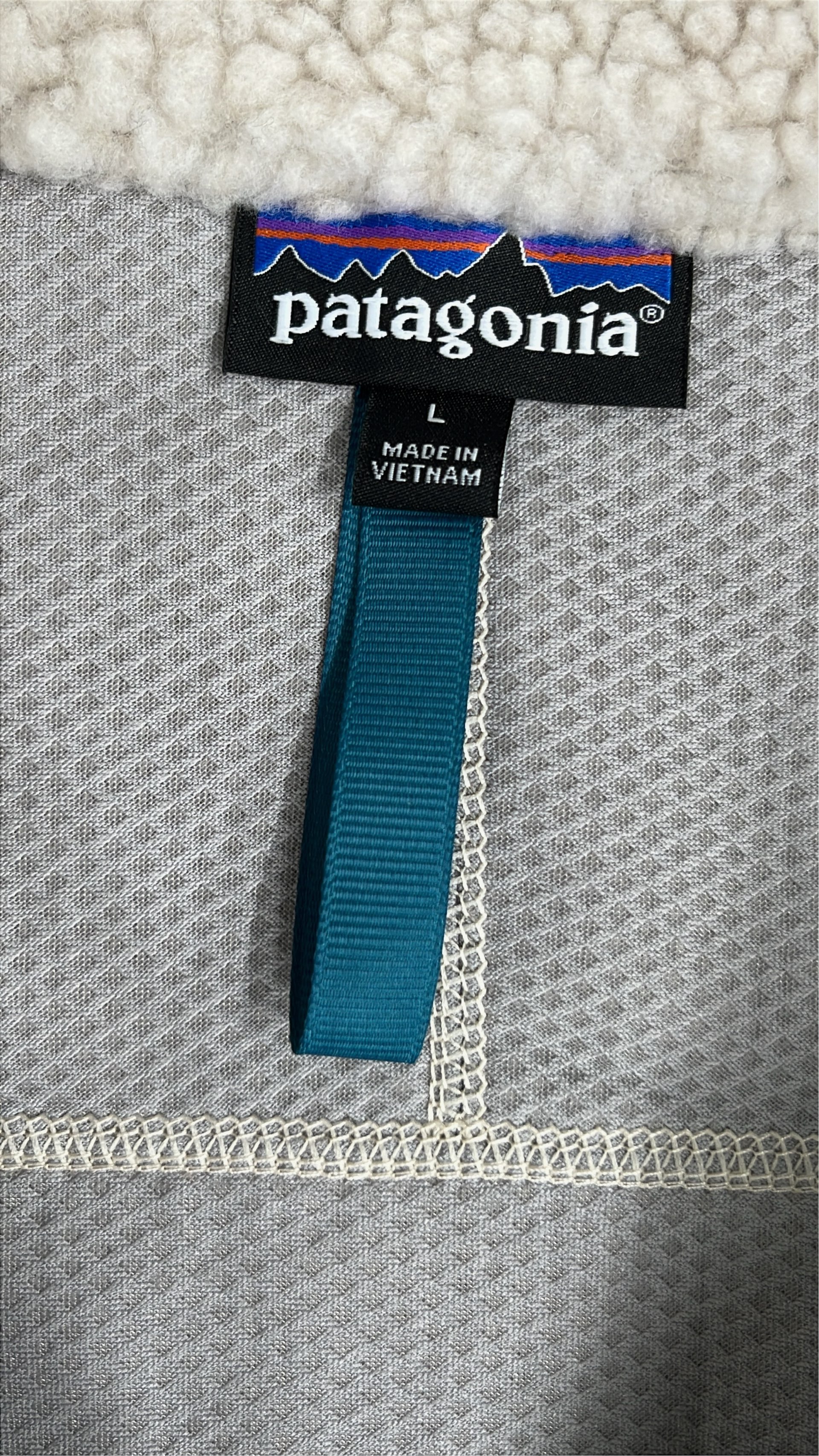 Patagonia Retro-X Fleece Jacket Men's Beige with Orange Pocket