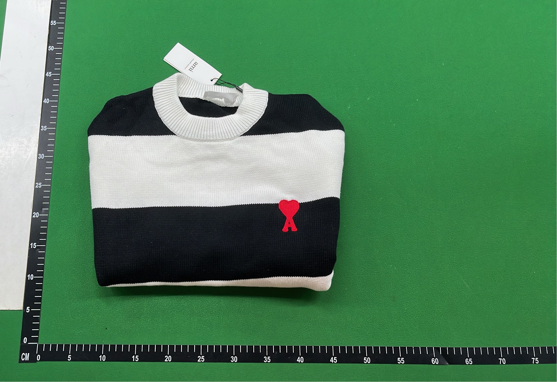 Classic Striped Sweaters with Red Heart Embroidery