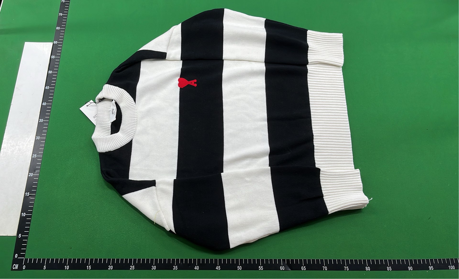 Classic Striped Sweaters with Red Heart Embroidery