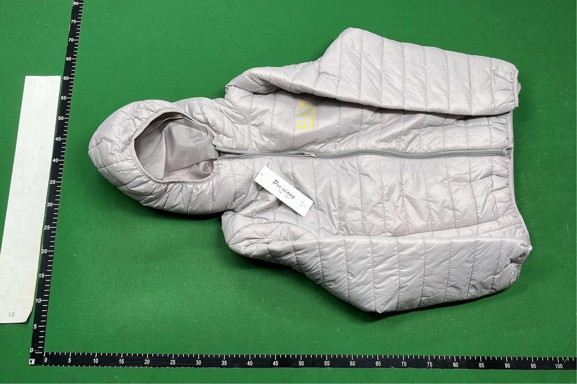 EA7 Men's Blue Hooded Puffer Jacket