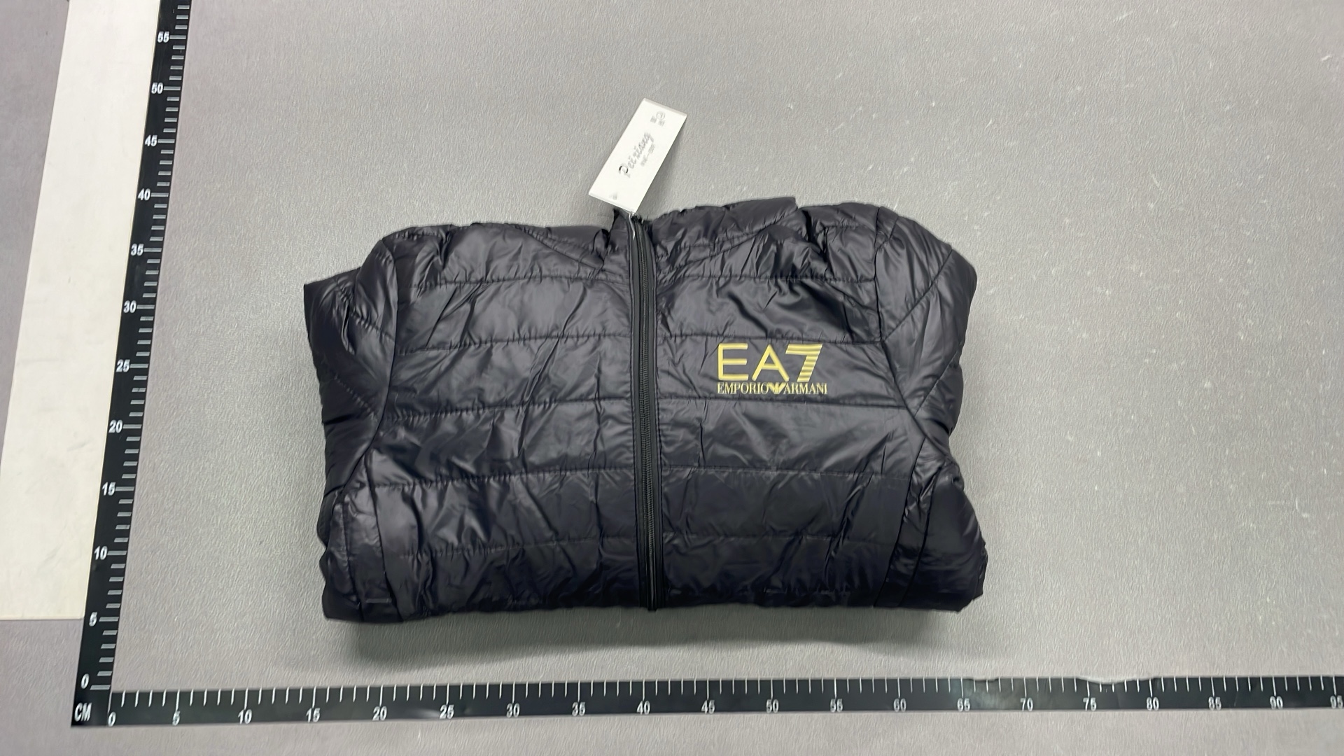 EA7 Men's Blue Hooded Puffer Jacket