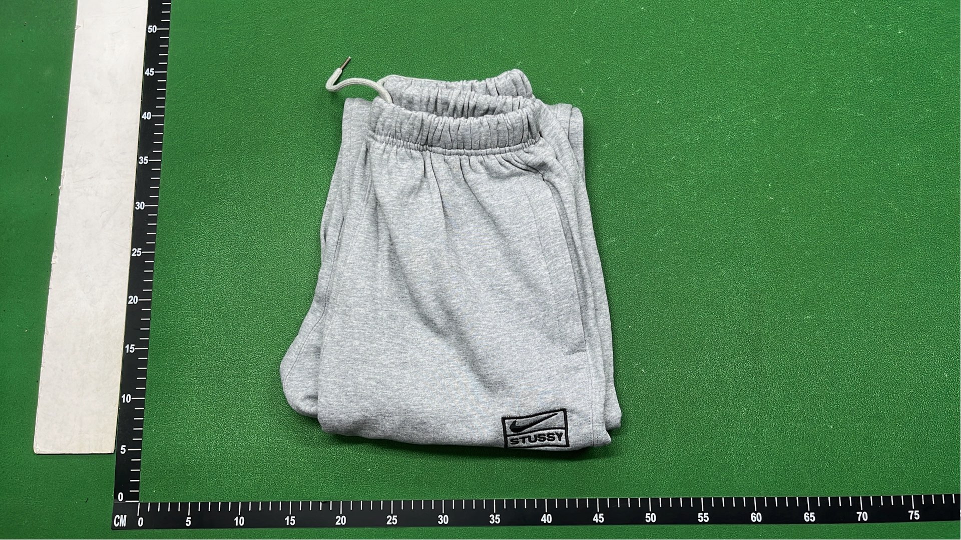 Stussy Logo Sweatpants in Black and Grey
