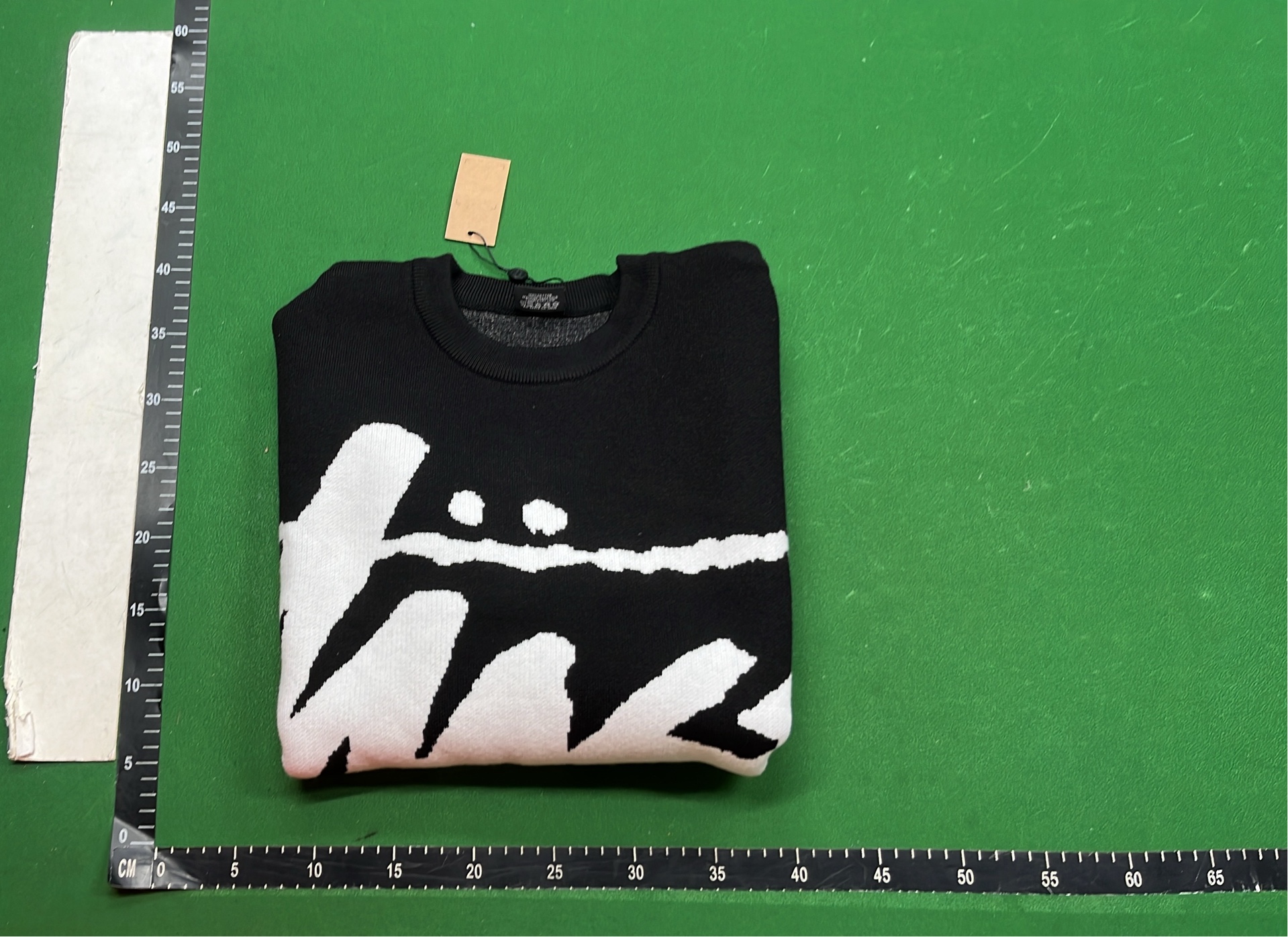 Stussy Pink Knit Sweater with Black Logo Design