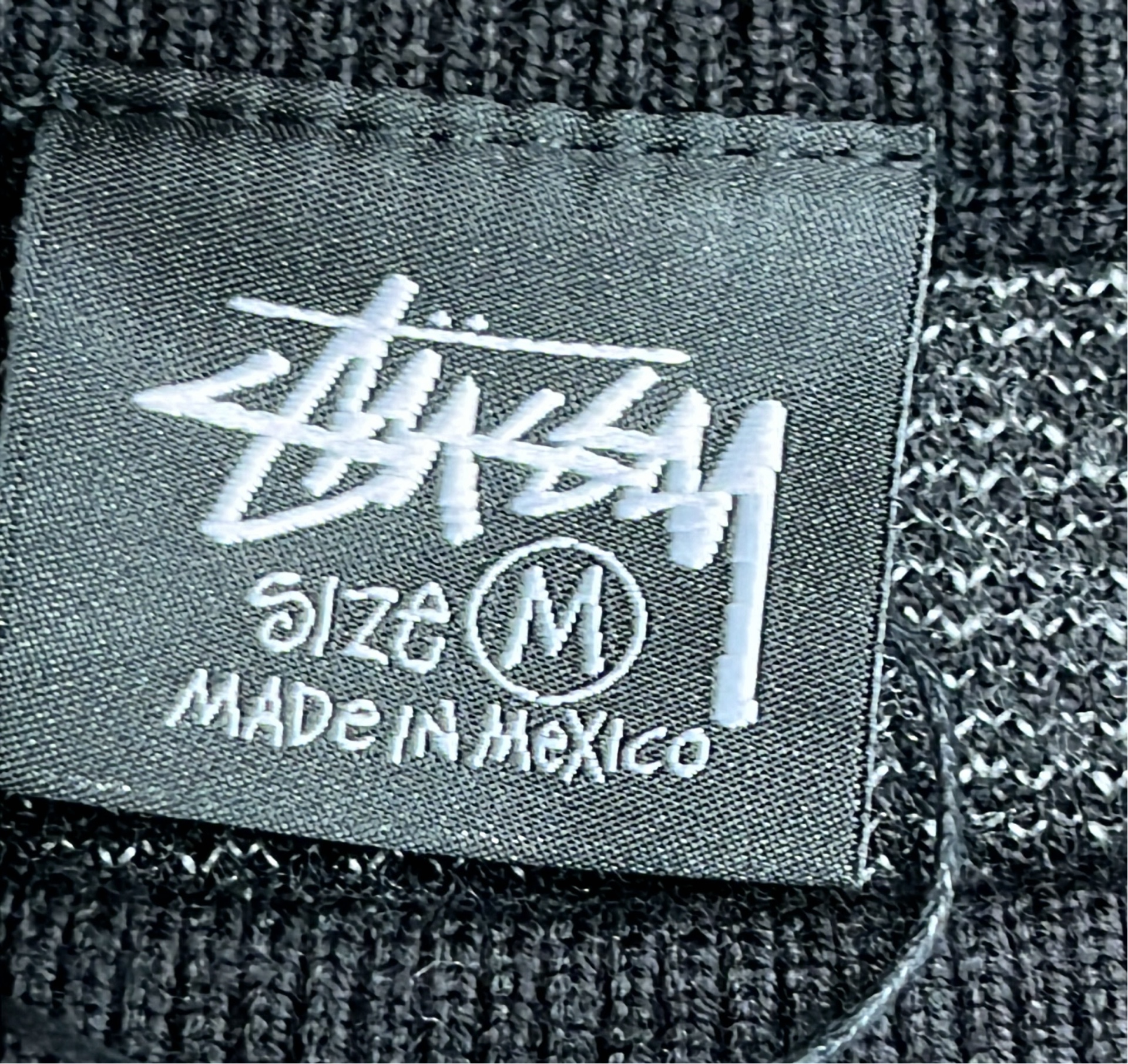 Stussy Pink Knit Sweater with Black Logo Design