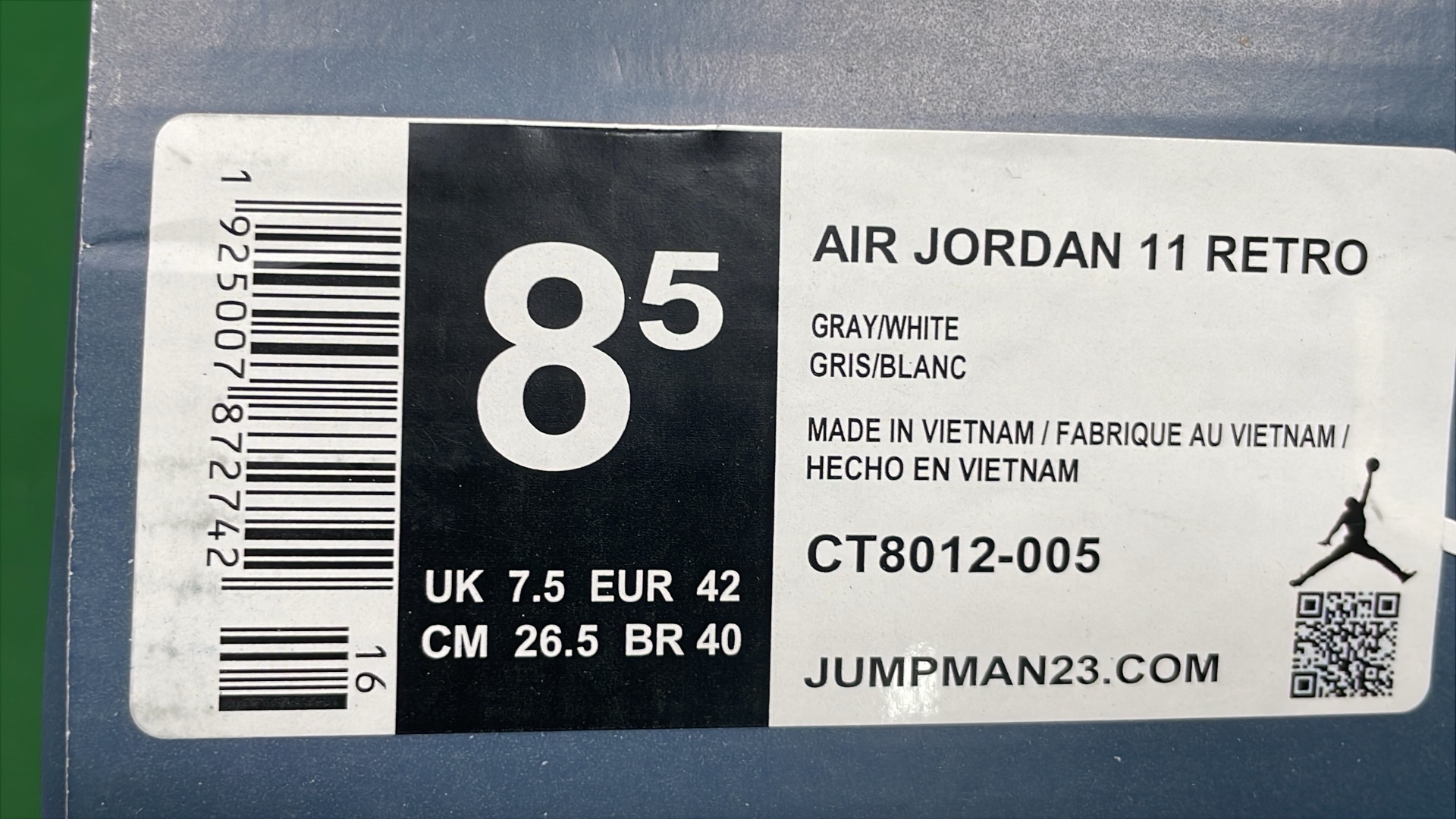 Air Jordan 11 Retro White Black Concord Sneakers