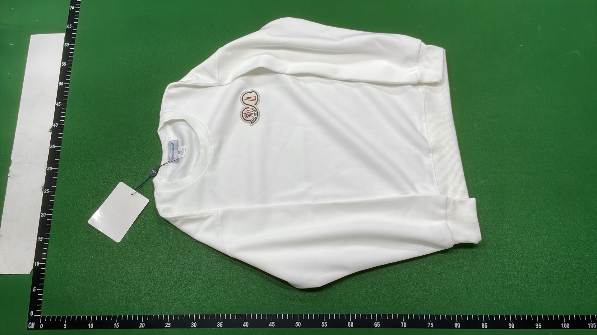 MONCLER Logo Sweatshirt for Men and Women - Black and White Crewneck Sweaters