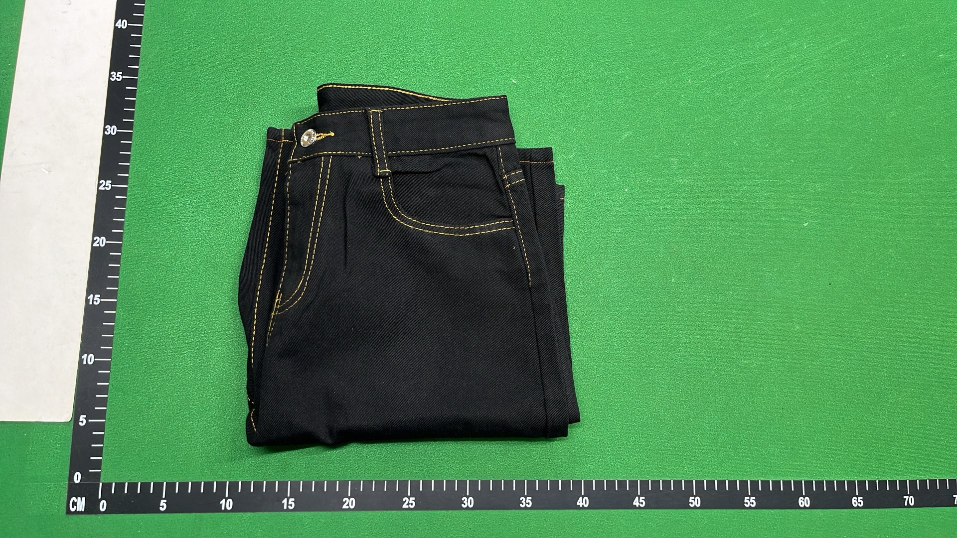 Evisu Denim Pants with Unique Back Patch Designs