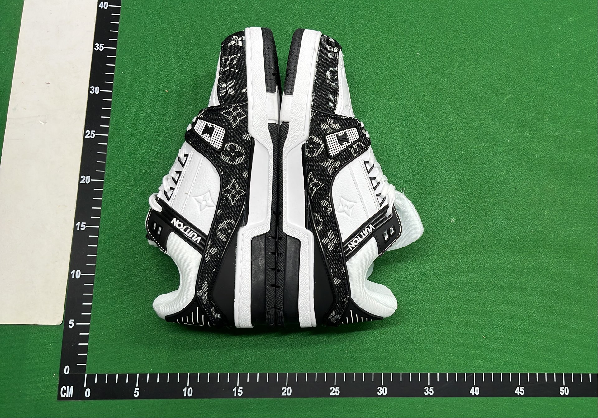 Louis Vuitton Monogram Sneakers Black Leather Men's Shoes