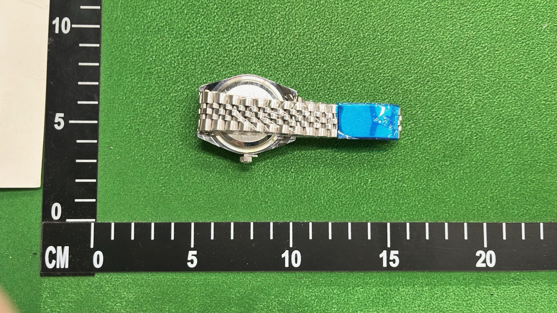 Stainless Steel Rolex Watch with Black Dial and Date Display