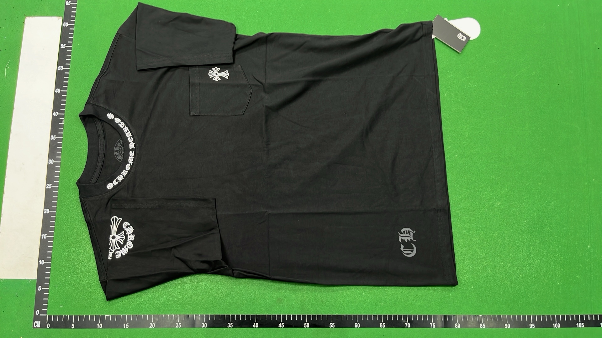 White Chrome Hearts Pocket T-Shirt with Embroidered Logo