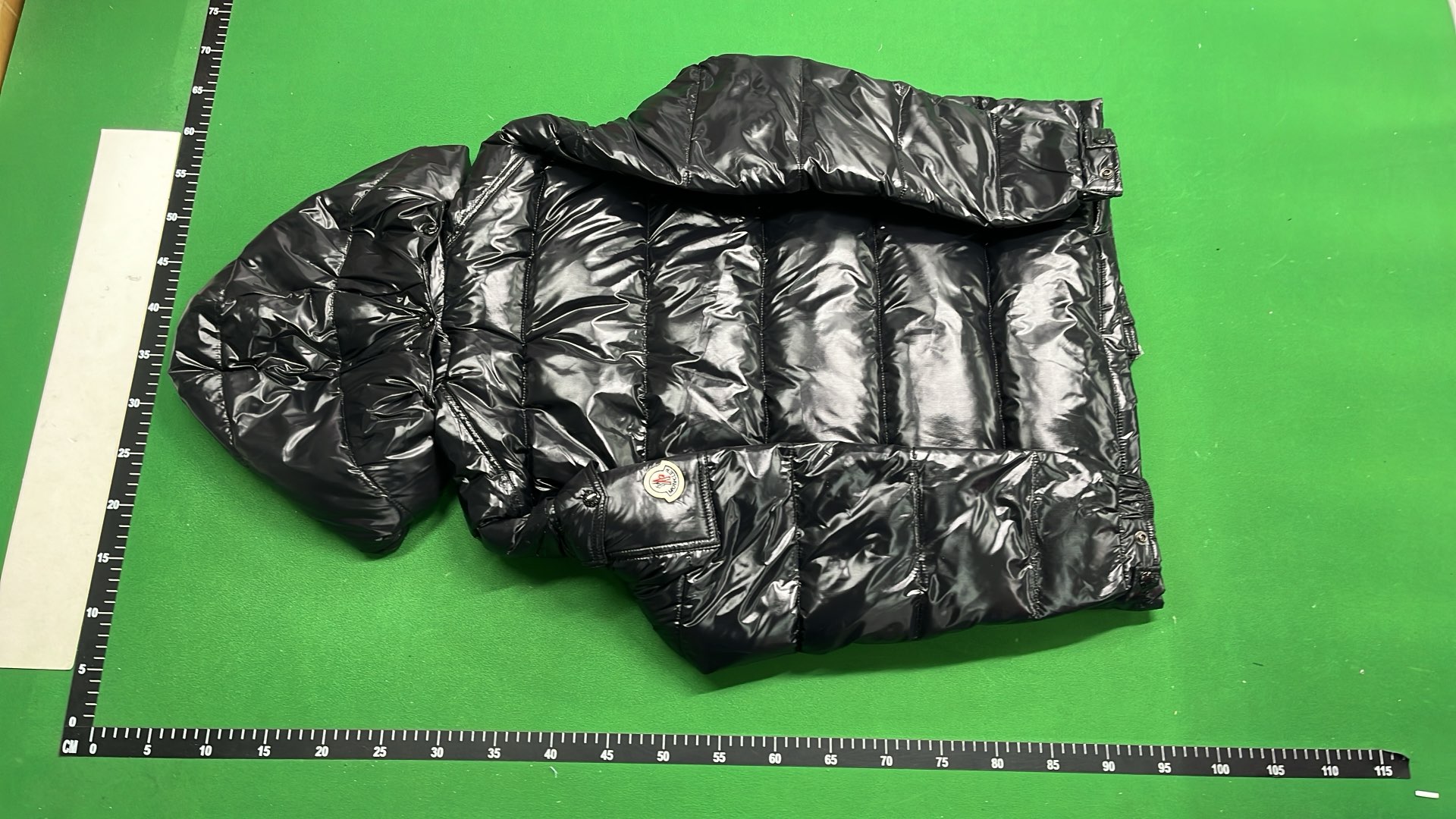 Moncler Black Quilted Down Jacket with Hood