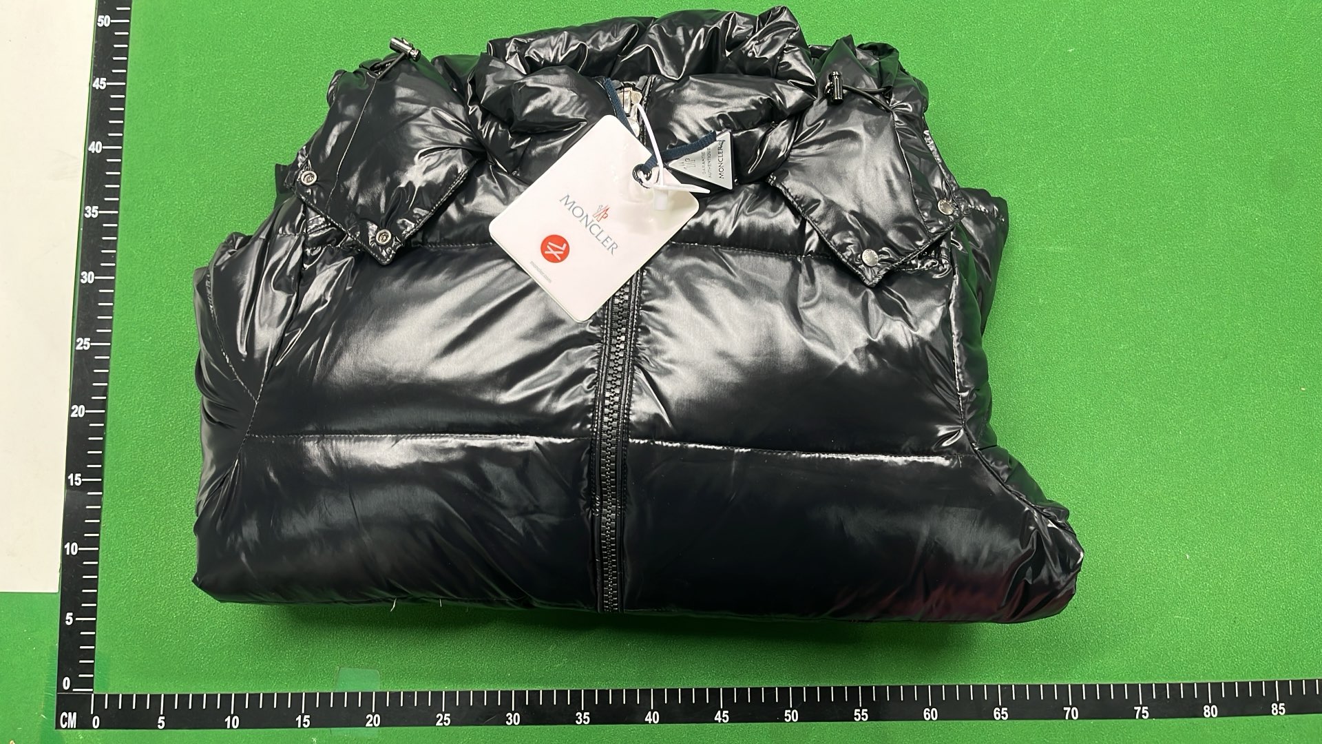 Moncler Black Quilted Down Jacket with Hood