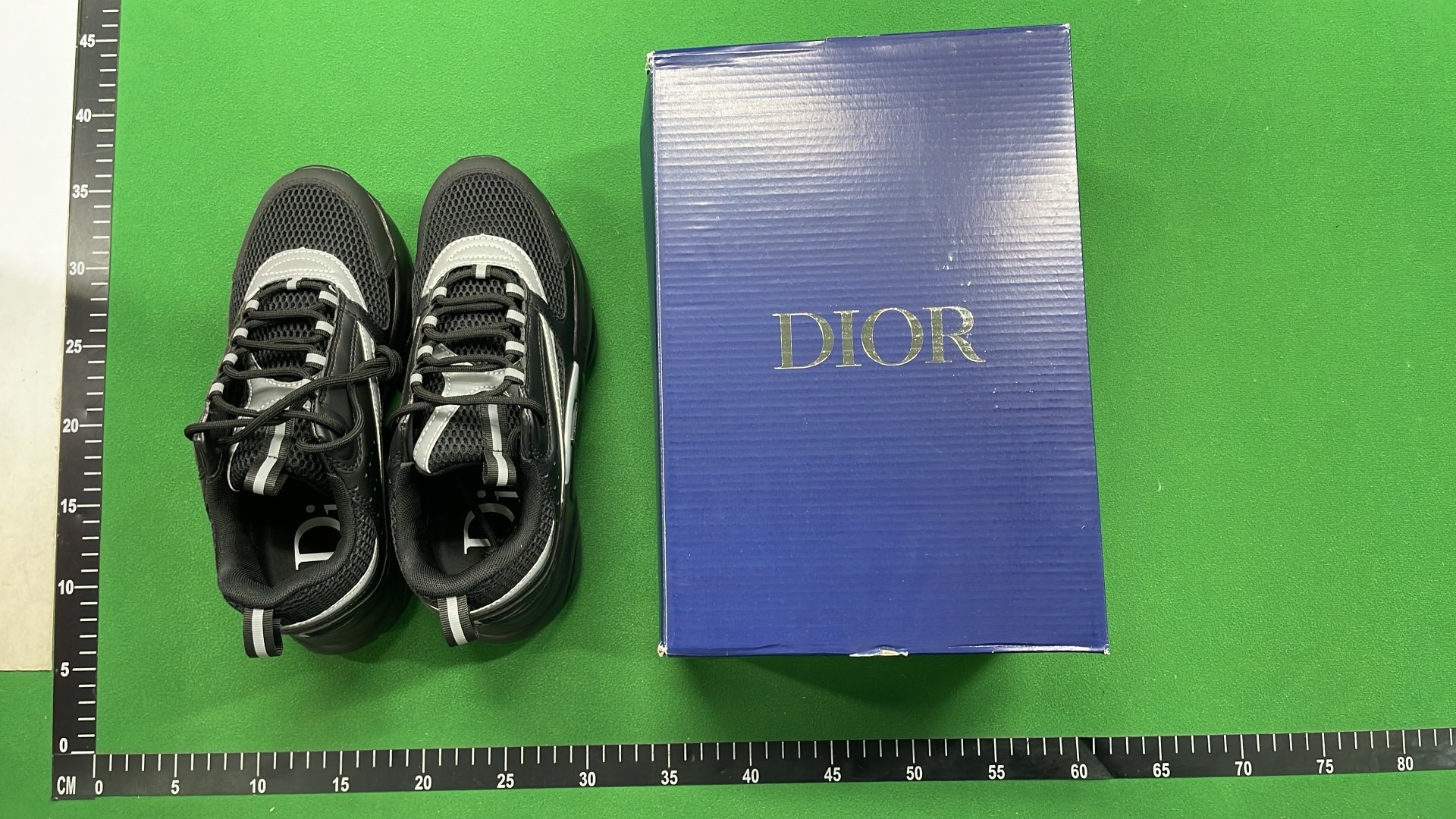 Dior Men's Sneakers - Black, White & Gray Sporty Fashion Shoes