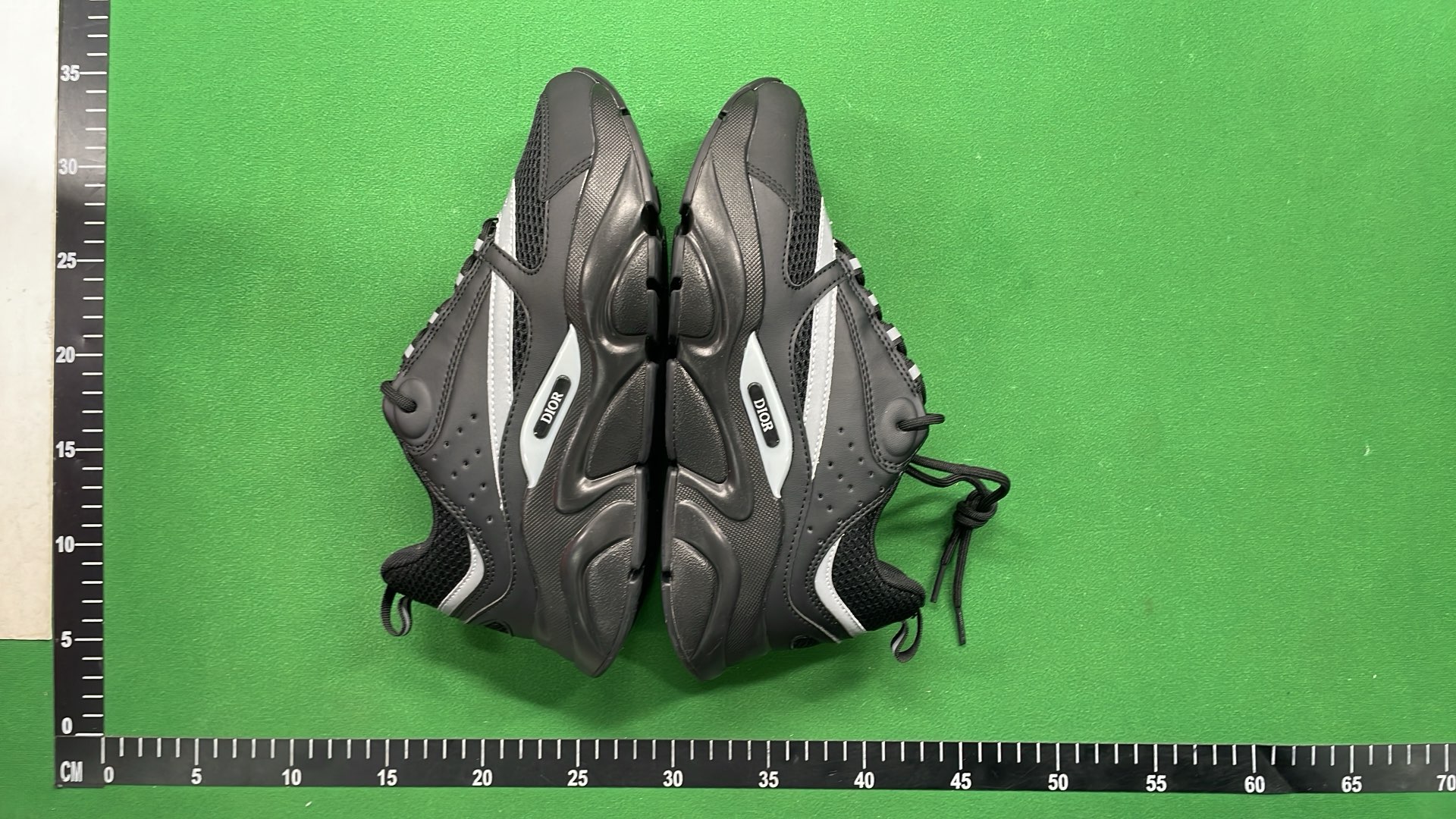 Dior Men's Sneakers - Black, White & Gray Sporty Fashion Shoes