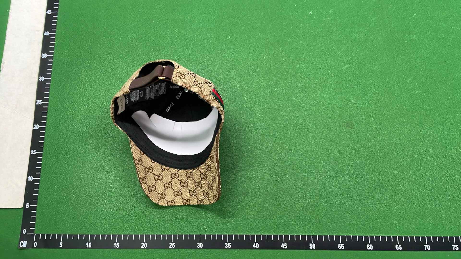 Gucci GG Supreme Pattern Baseball Cap with Web Stripe