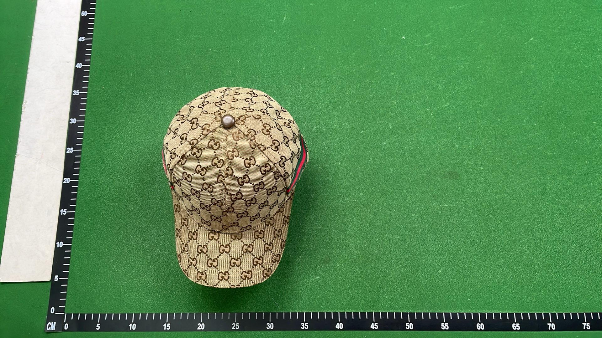 Gucci GG Supreme Pattern Baseball Cap with Web Stripe
