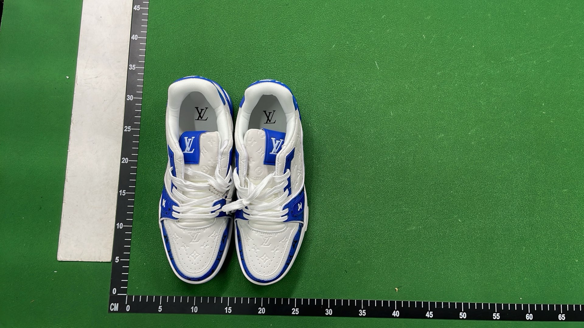 Louis Vuitton White and Black Sneakers with LV Logo