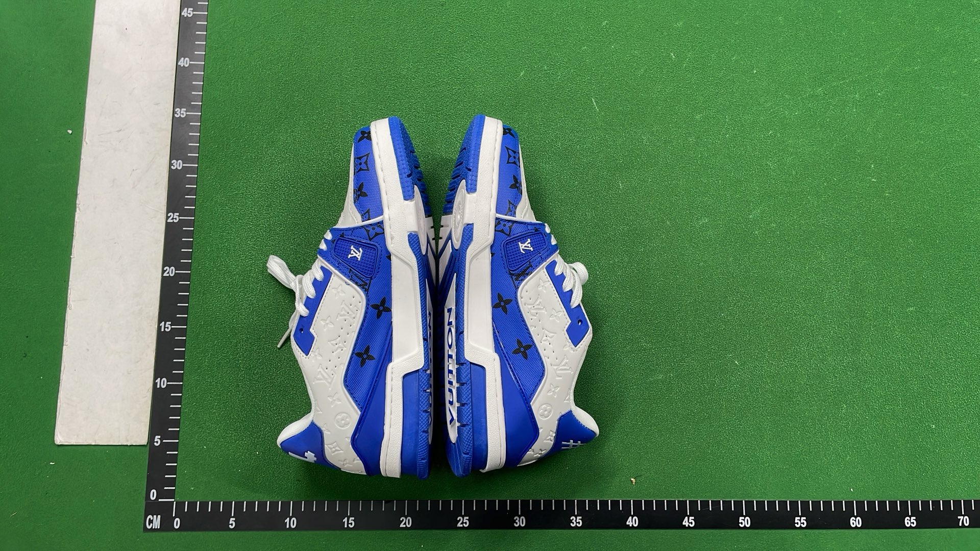 Louis Vuitton White and Black Sneakers with LV Logo