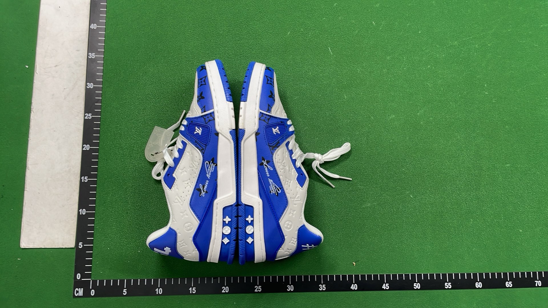 Louis Vuitton White and Black Sneakers with LV Logo