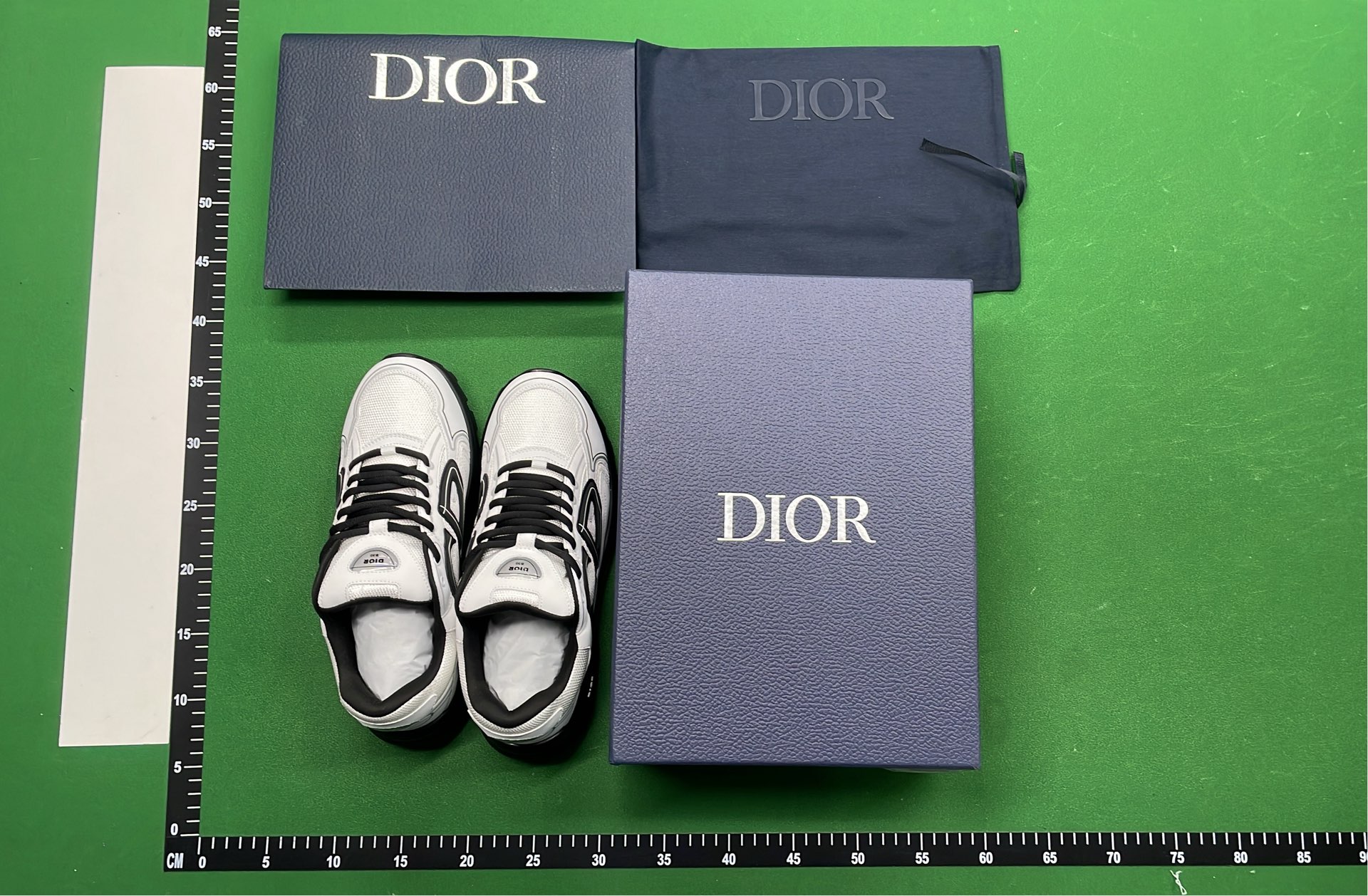 Dior White and Black Sneakers with CD Logo Design
