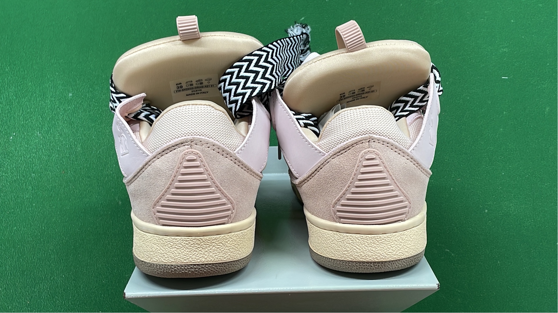 LANVIN White Sneakers with Colorful Laces