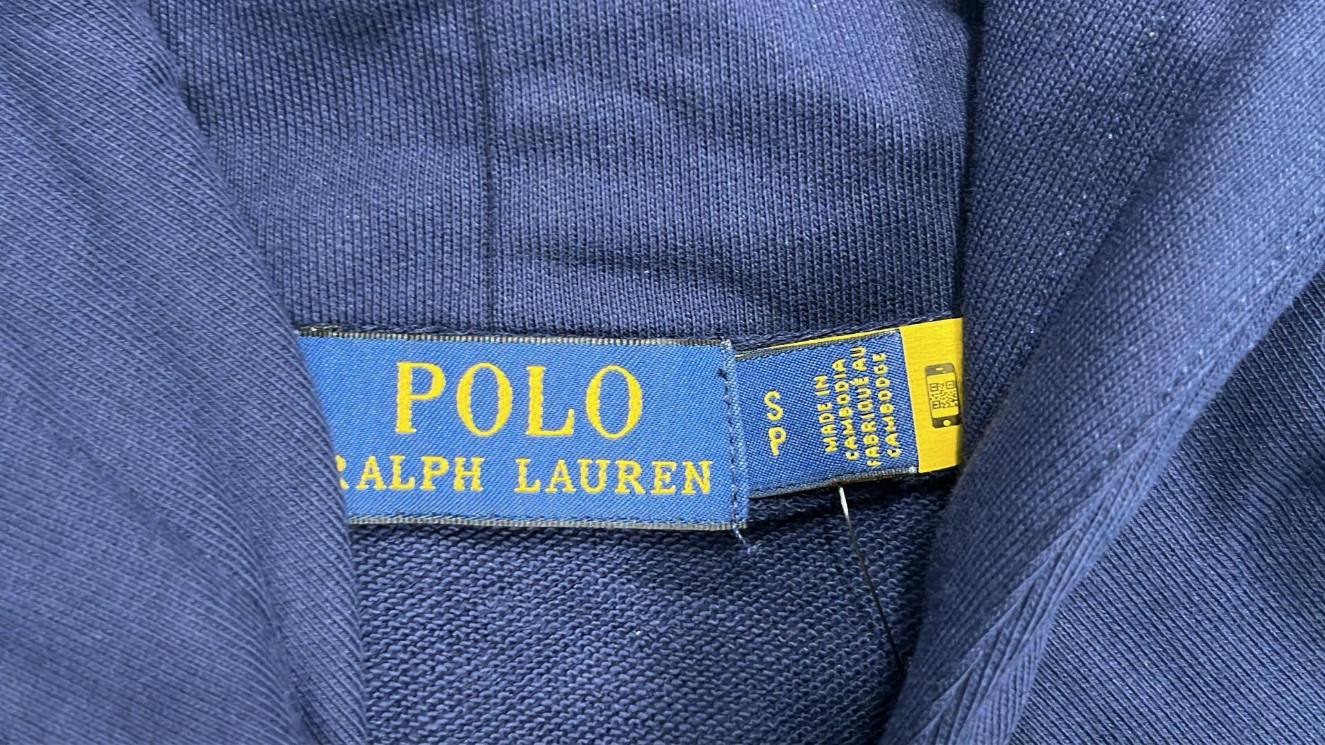 Men's Navy Blue Full-Zip Hoodie with Pony Logo