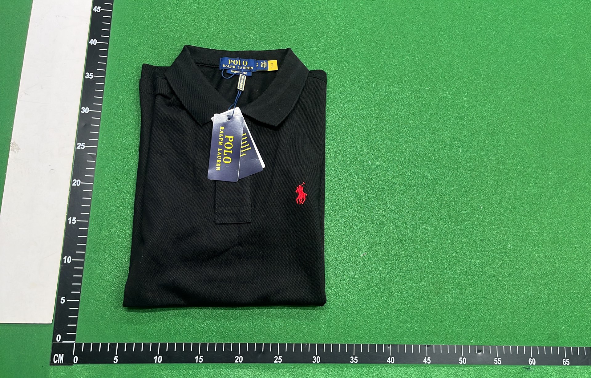 Men's Dark Green Polo Shirt with Red Logo