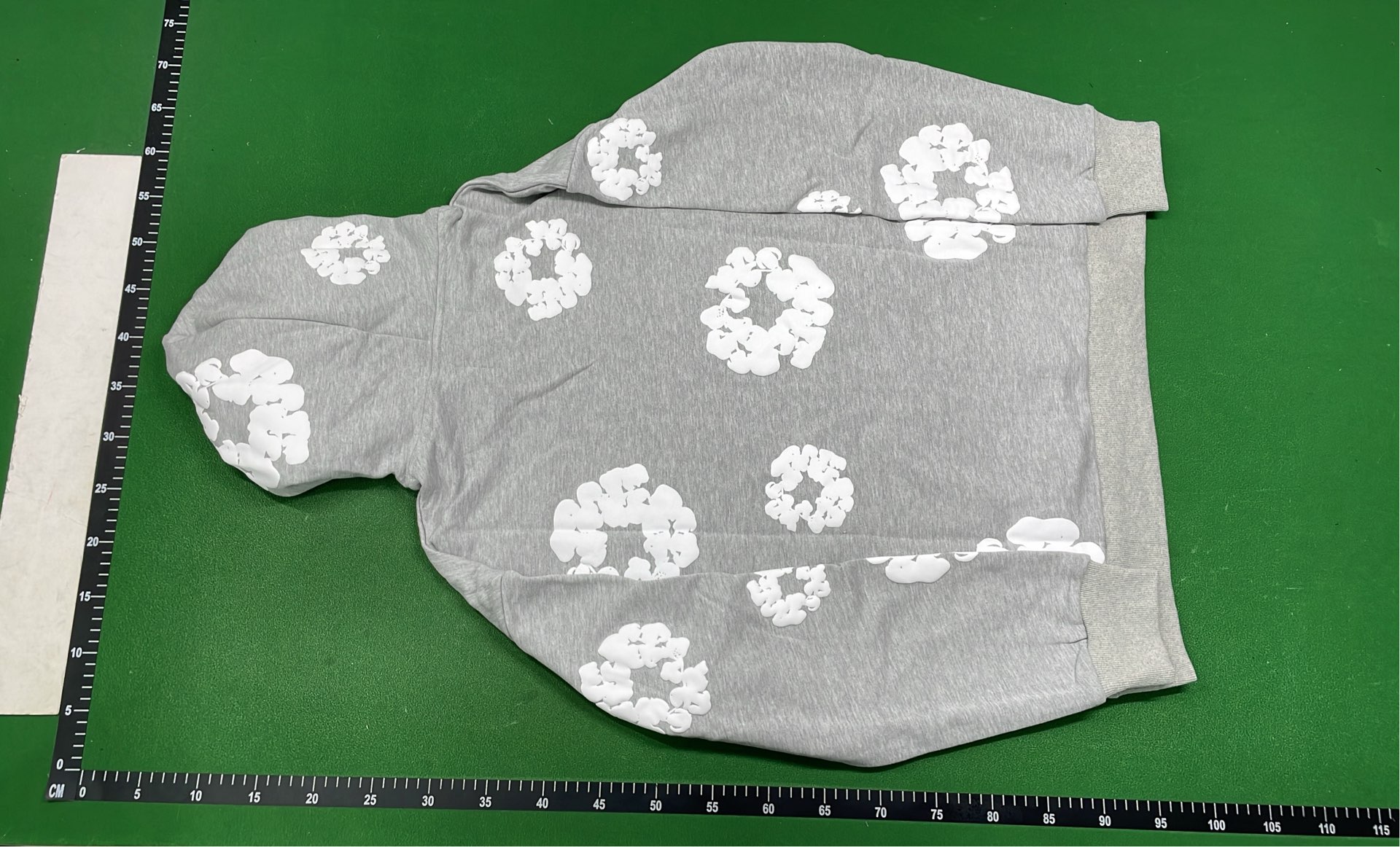 Olive Green Sweatpants with White Hair Scrunchie Print