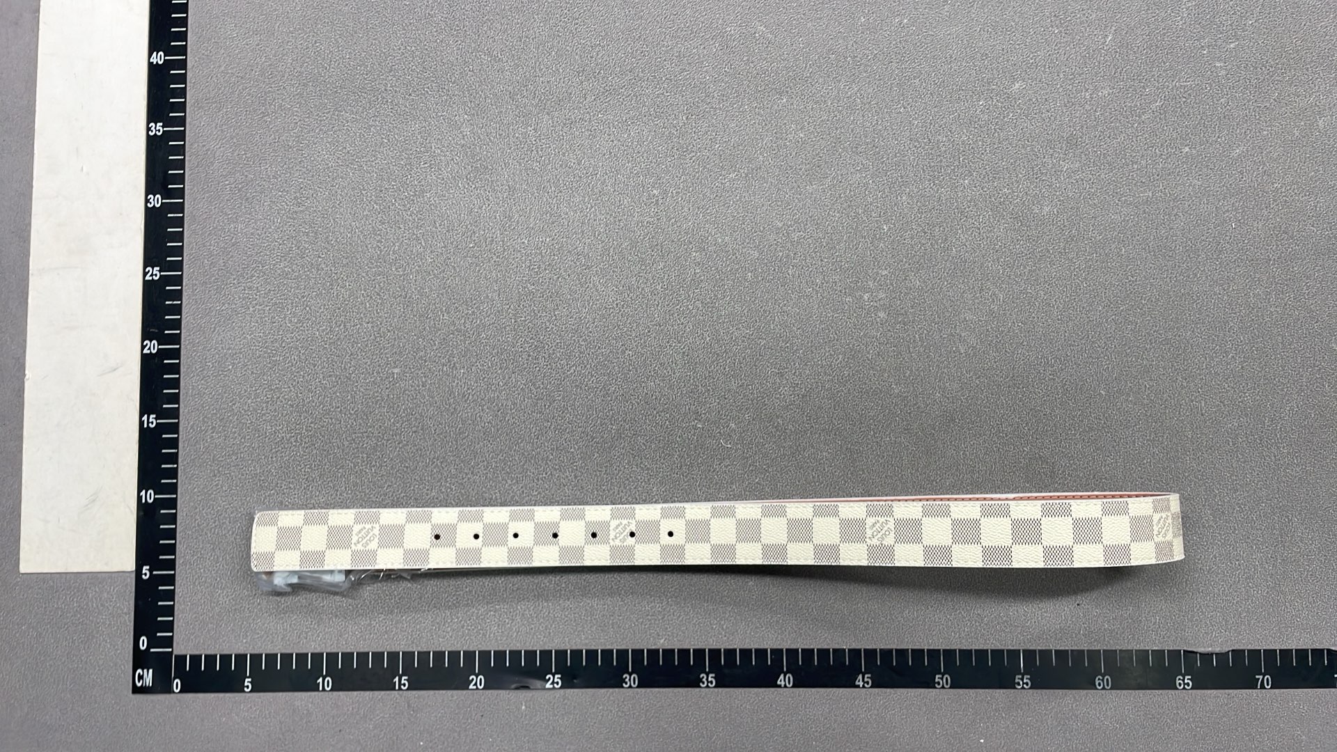 Louis Vuitton LV Monogram Canvas Belt with Silver Buckle