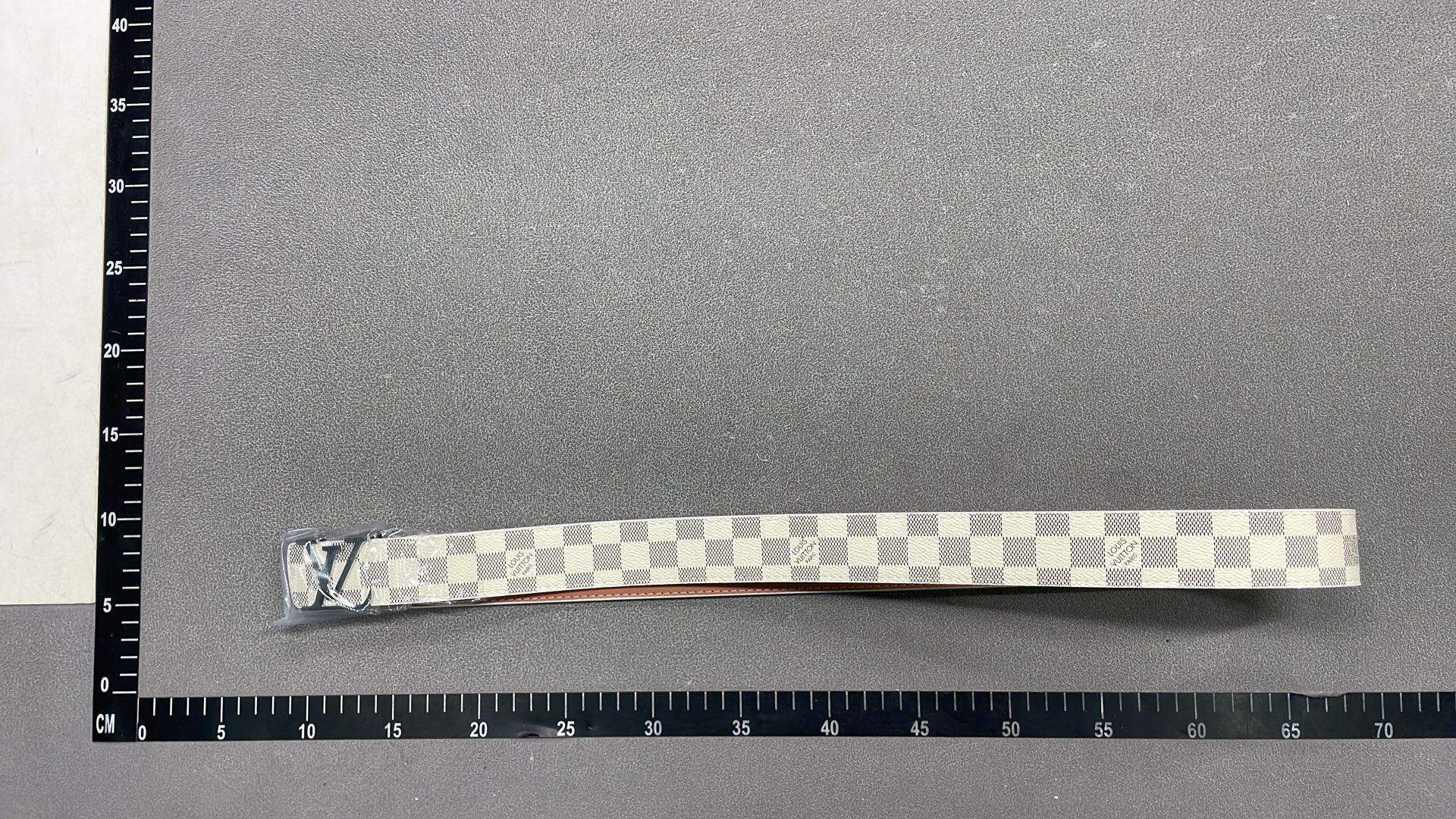 Louis Vuitton LV Monogram Canvas Belt with Silver Buckle
