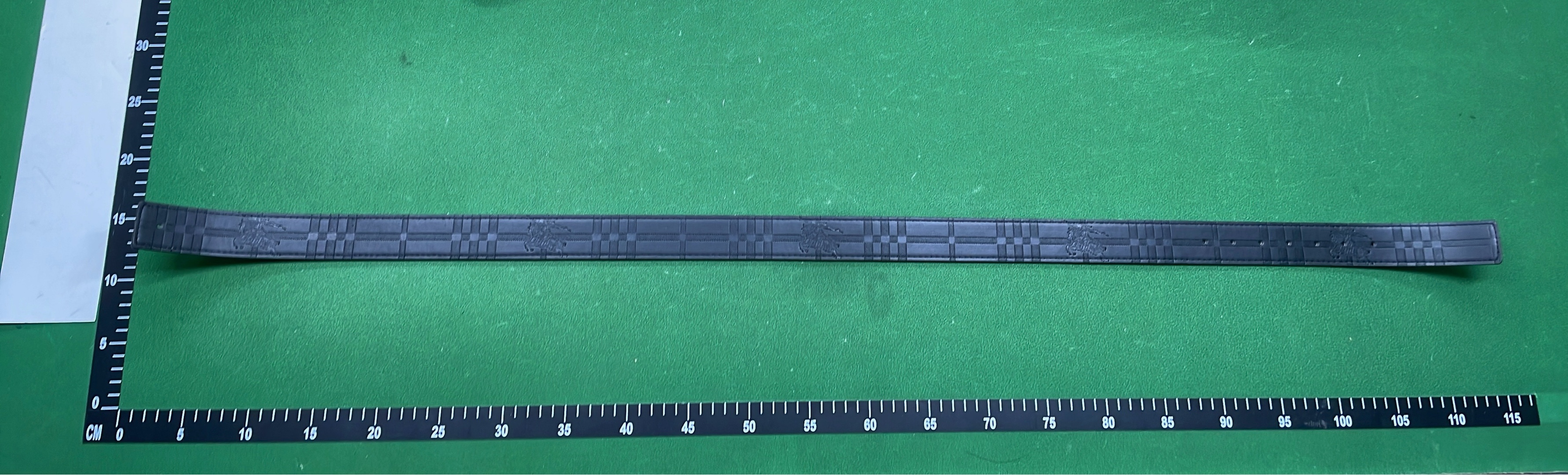 Burberry Check Belt with Interchangeable TB Buckles