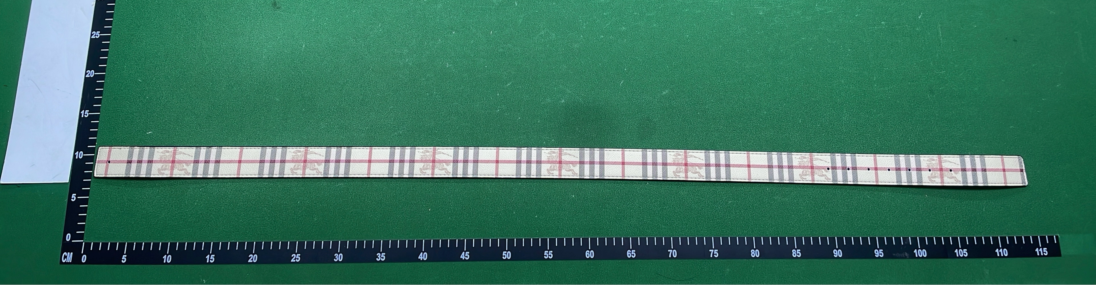 Burberry Check Belt with Interchangeable TB Buckles