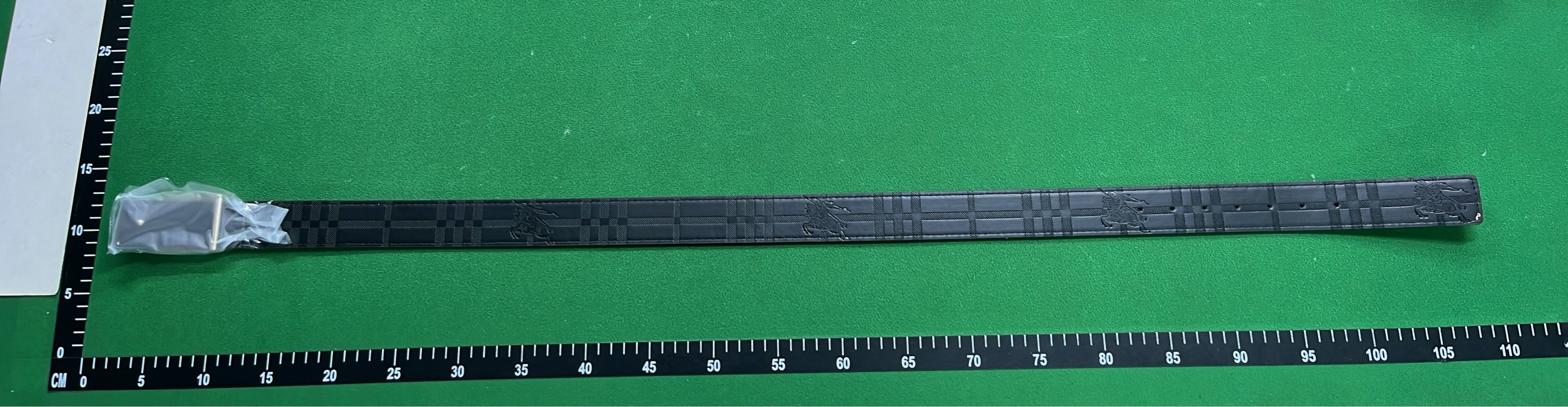 Burberry Check Belt with Interchangeable TB Buckles
