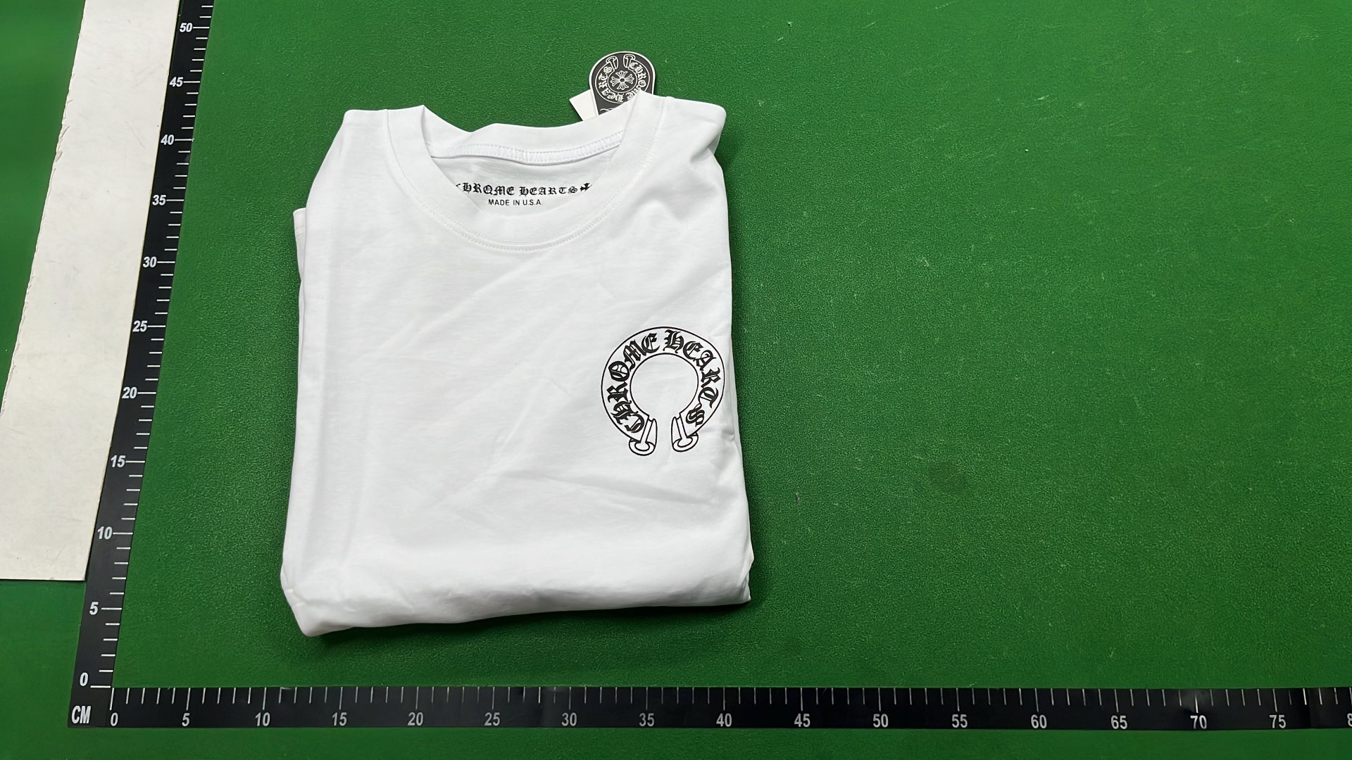 White Long Sleeve T-Shirt with Gothic Lettering