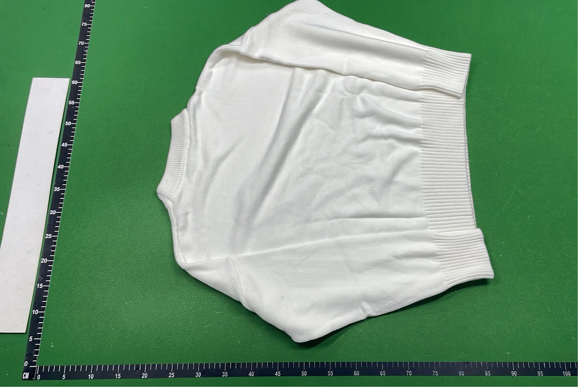 Green Knit Sweater with White Heart and A Logo