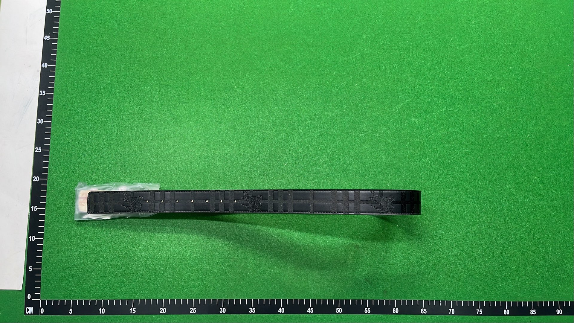 Burberry Monogram Belt with Gold Buckle