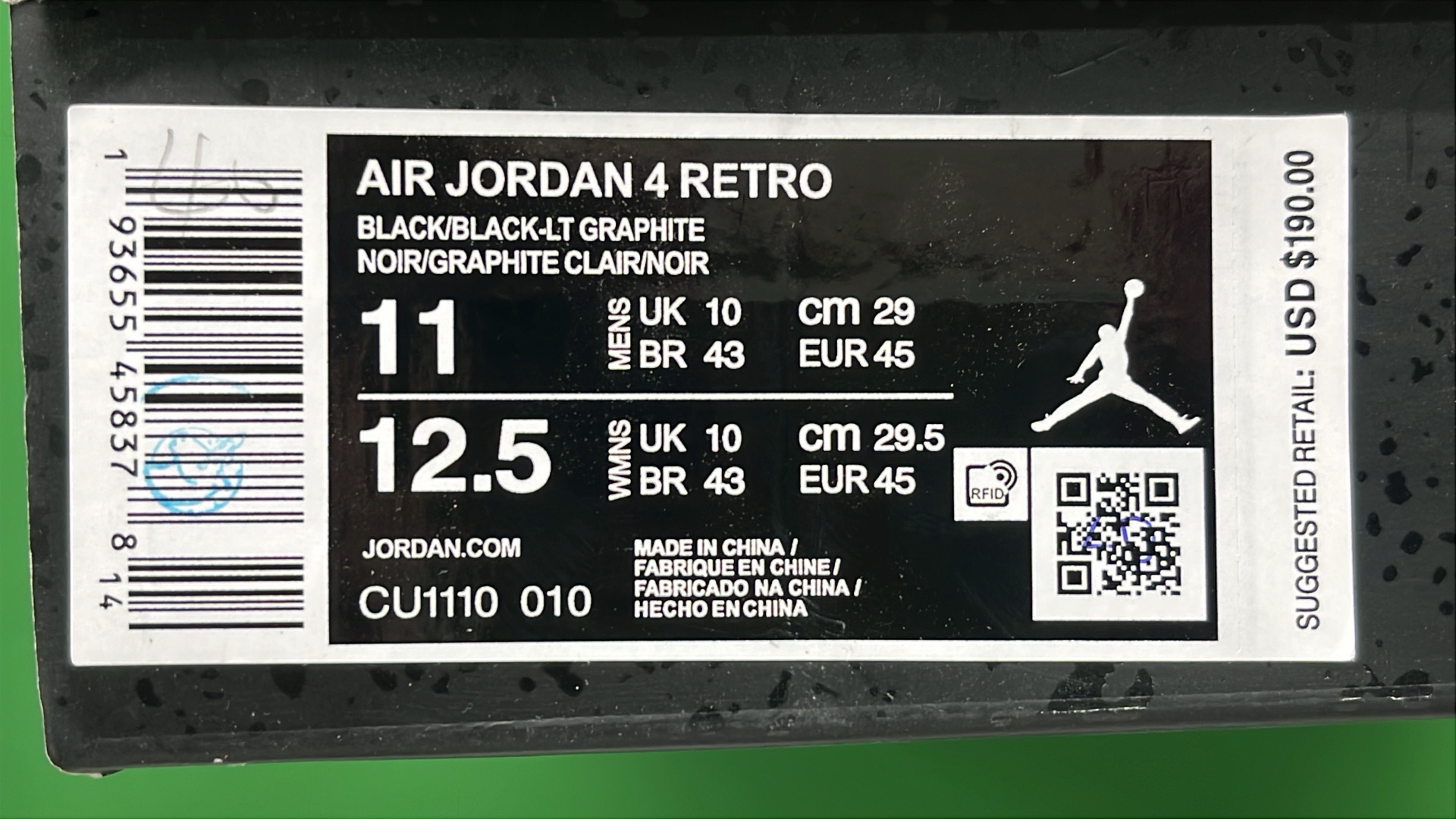 Air Jordan 4 Retro White Black