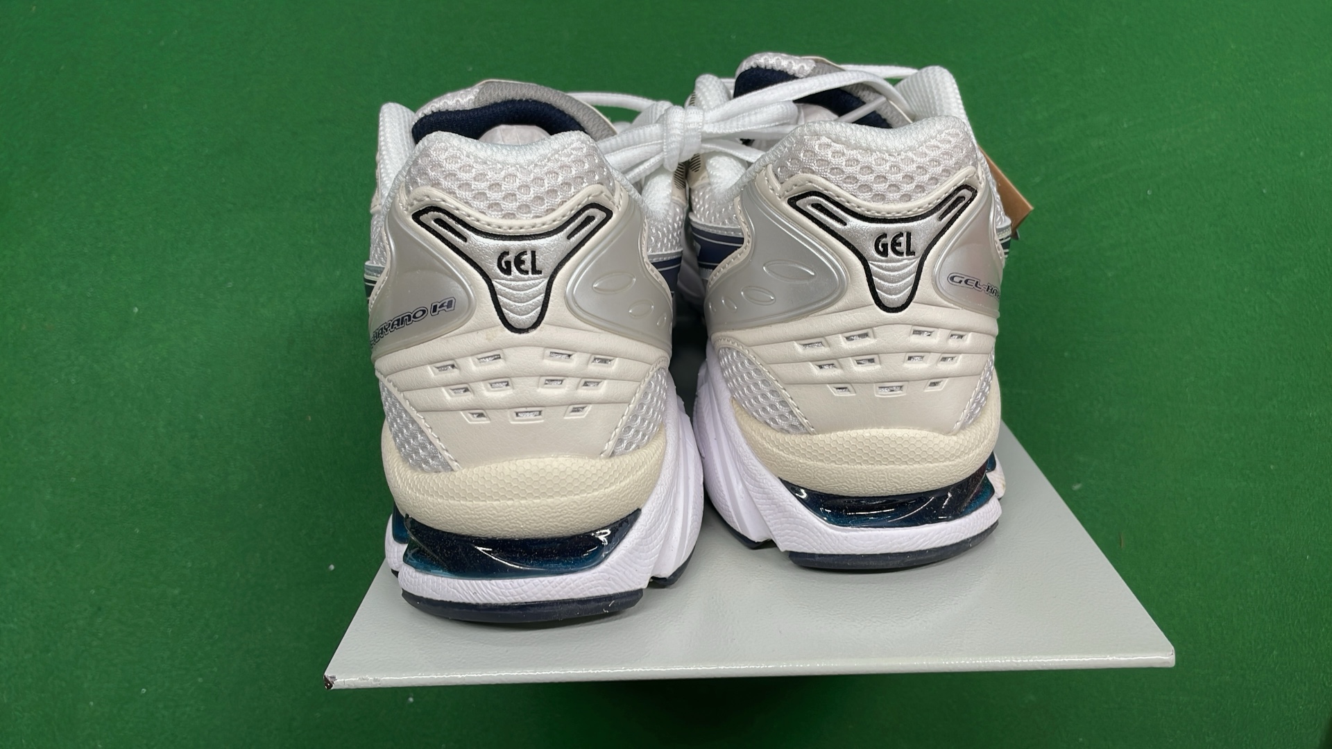 ASICS Gel-Kayano Running Shoes White Blue Men's Athletic Sneakers