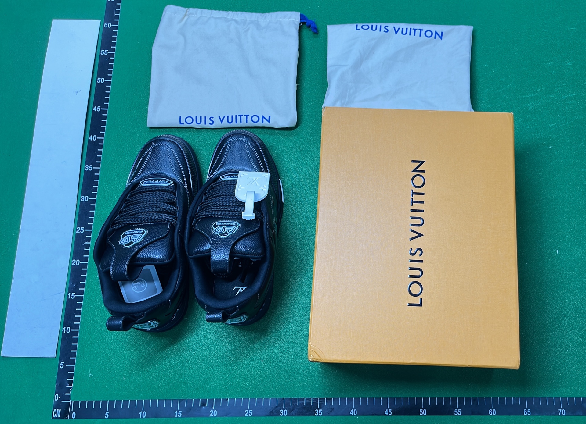 Louis Vuitton Purple Leather Sneakers with White Monogram
