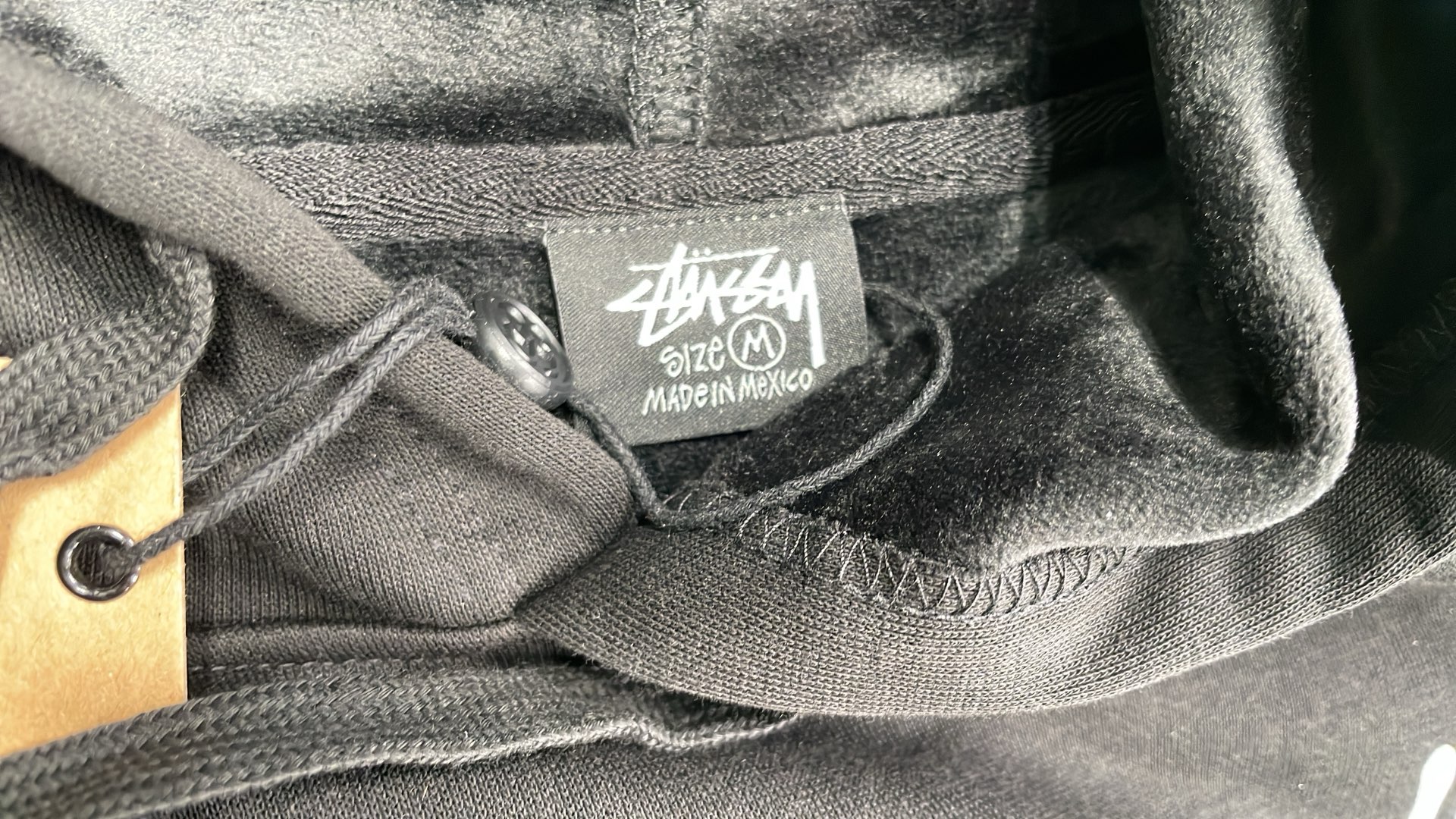 Stussy Hoodie Black and White Logo Sweatshirt for Men and Women